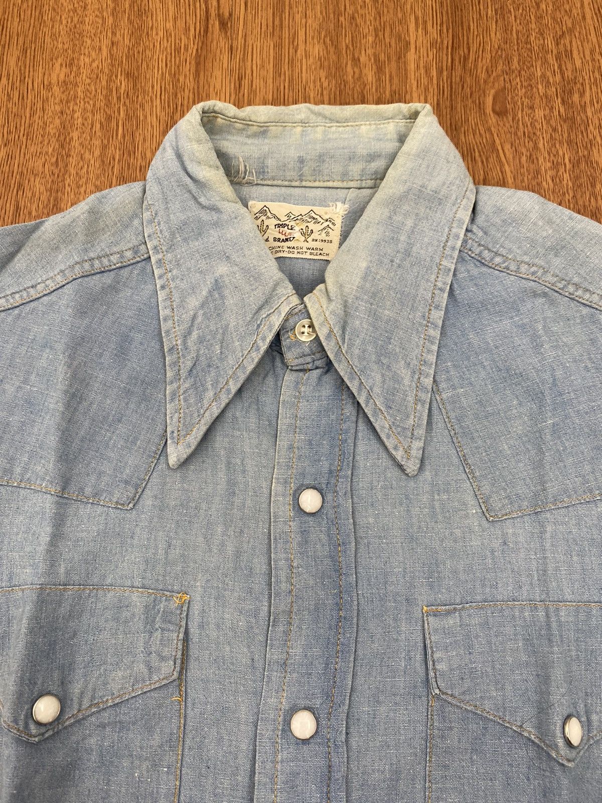 Sports Specialties × Vintage Vintage western chambray shirt Size US L / EU 52-54 / 3 - 4 Thumbnail