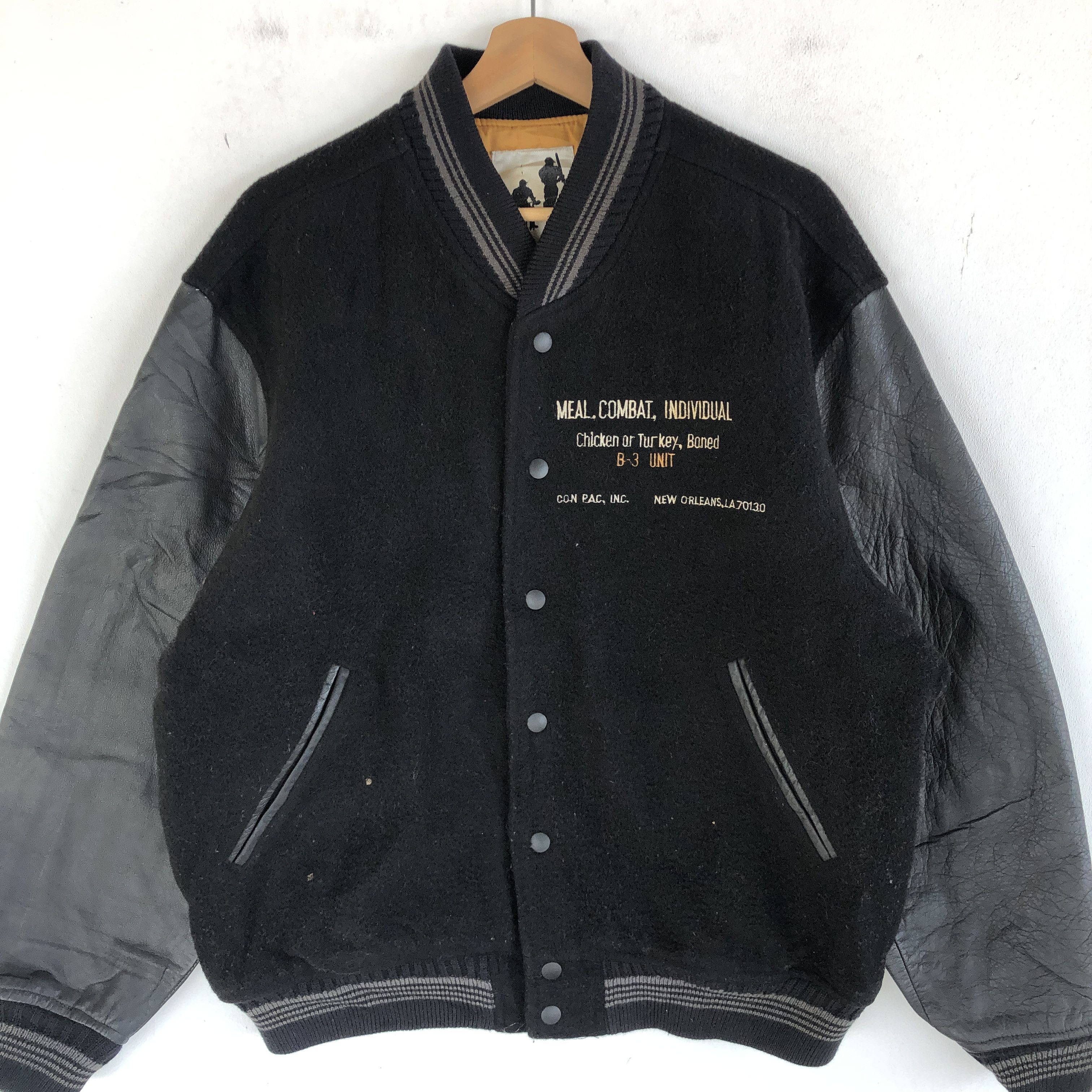 Japanese Brand Japanese 90s Varsity Jacket Letterman Leather Wool Jackets Size US L / EU 52-54 / 3 - 3 Thumbnail