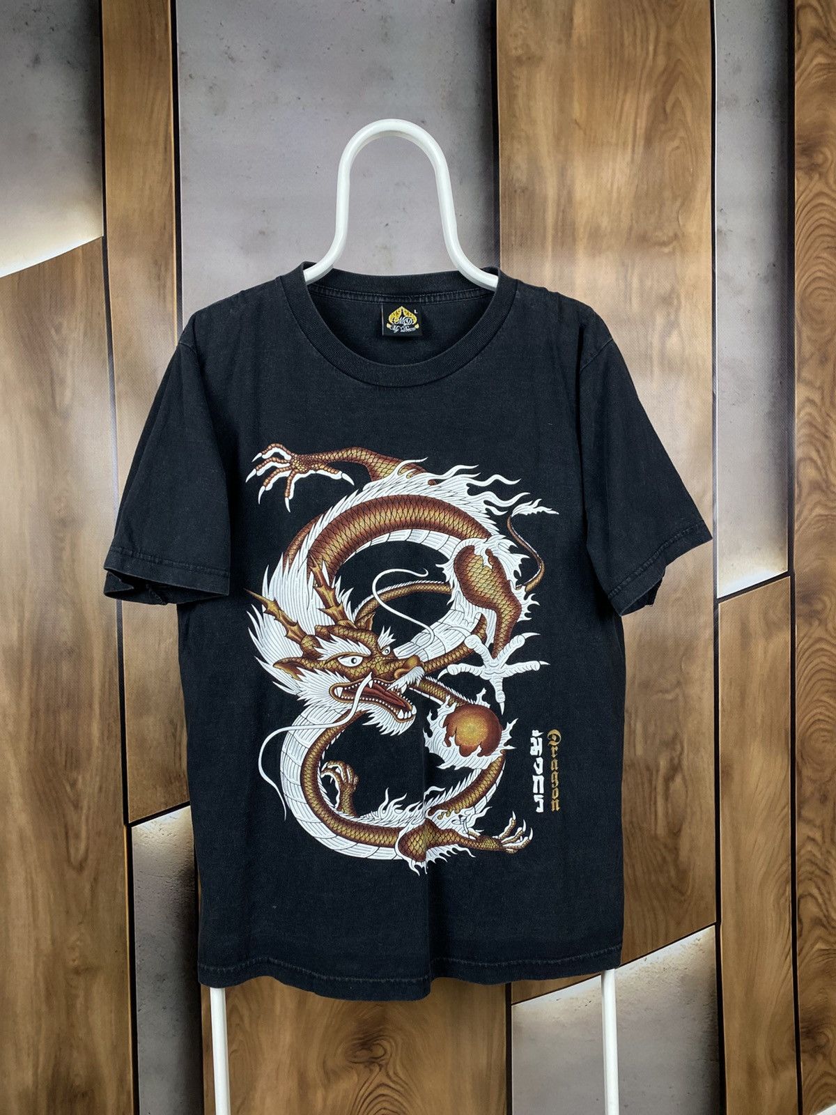 Japanese Brand 🐉Vintage 90s T-Shirt 3D Logo Big Chines Dragon Thailand Tee🐉 Size US L / EU 52-54 / 3 - 1 Thumbnail