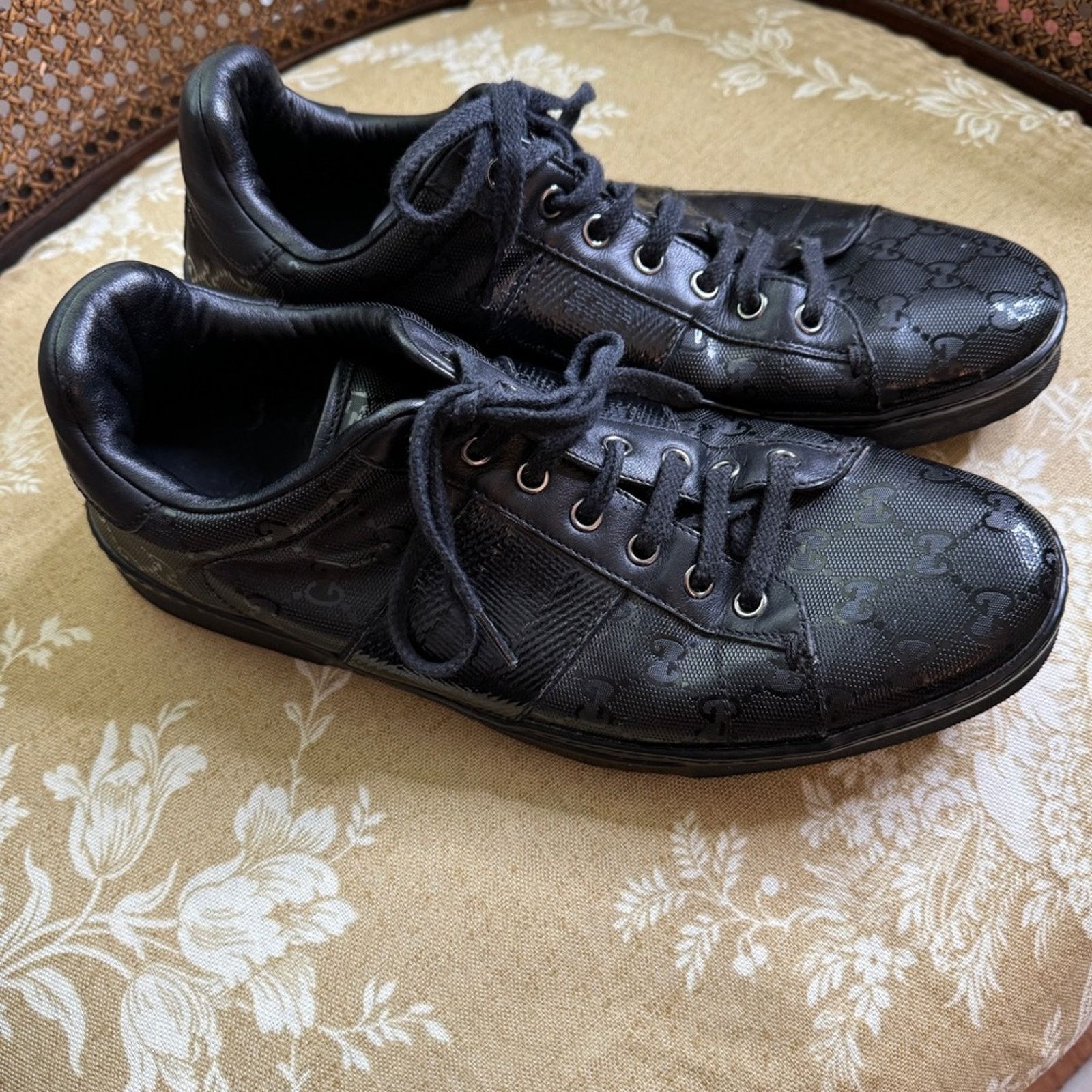 Gucci Gucci Men’s GG Guccissima Low Sneakers Size US 9 / EU 42 - 3 Thumbnail