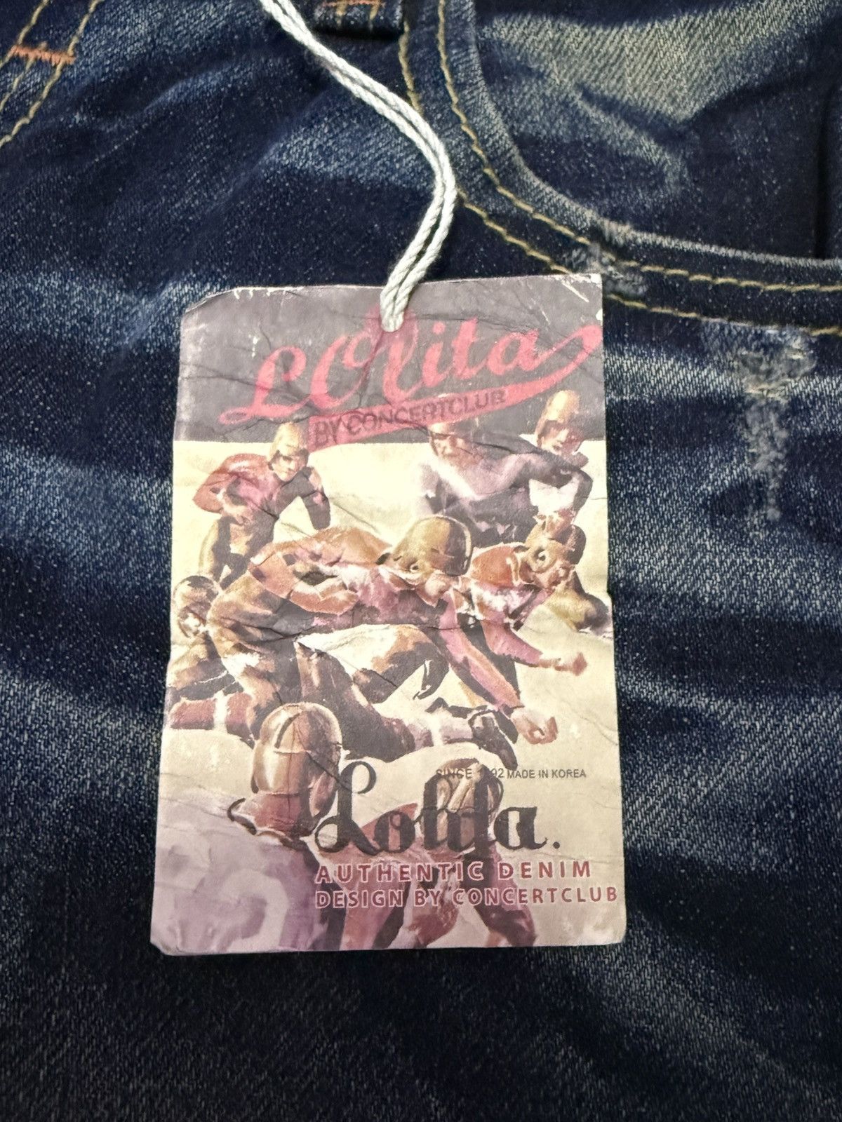If Six Was Nine Lolita By Concert Club Shadow Mud Wash Claw Flared Jeans Size US 30 / EU 46 - 19 Thumbnail