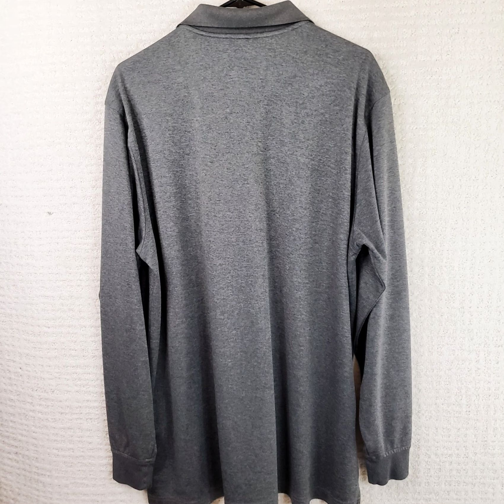Vintage Donald Ross Long Sleeve Polo Mens L Gray Shirt Regular Fit Embroidered Logo Golf Casual Performance Shirt WSCC Size US L / EU 52-54 / 3 - 6 Thumbnail