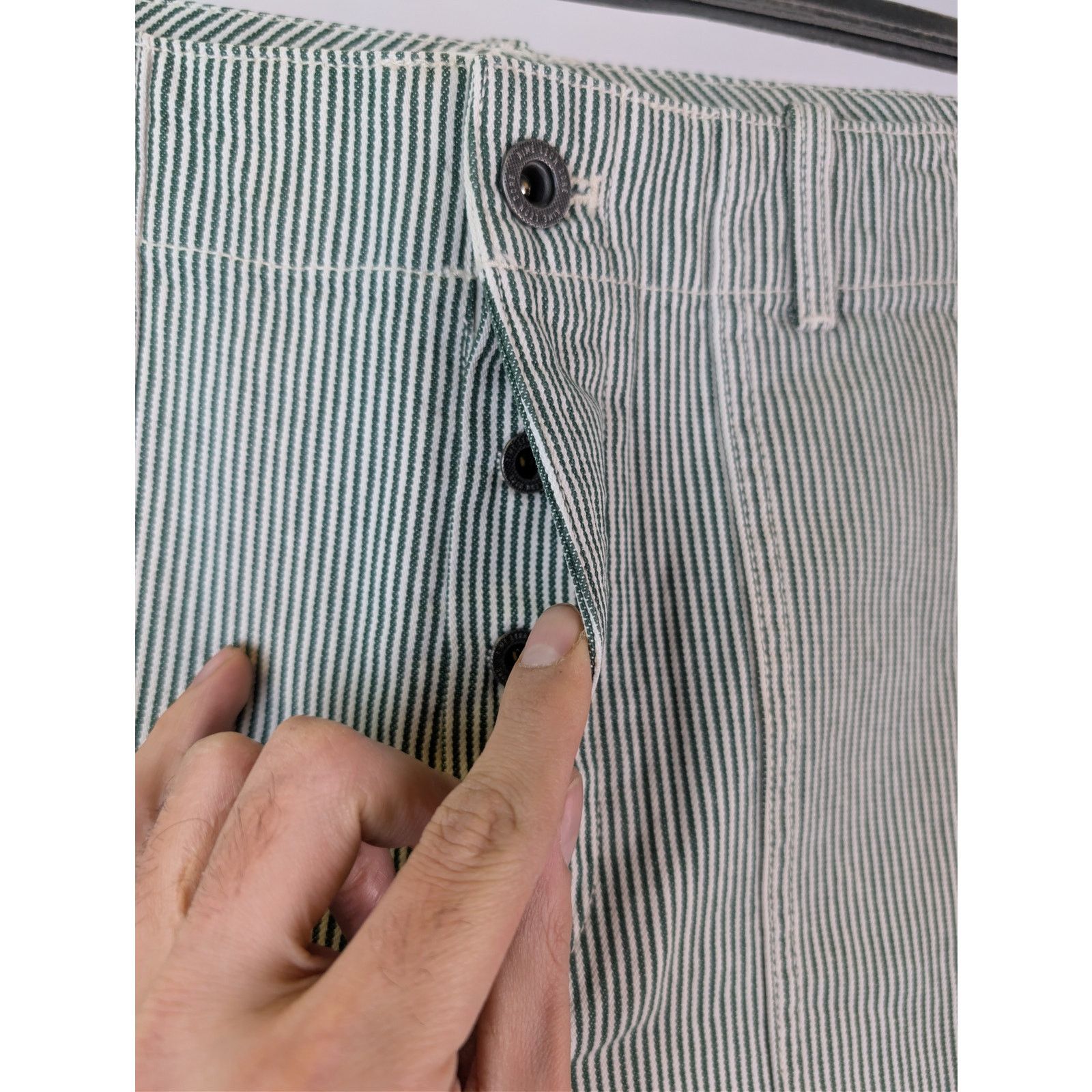 Aime Leon Dore o1rshd1 Hickory Stripe Workwear Pant jean in Green Hickory Size US 34 / EU 50 - 8 Thumbnail