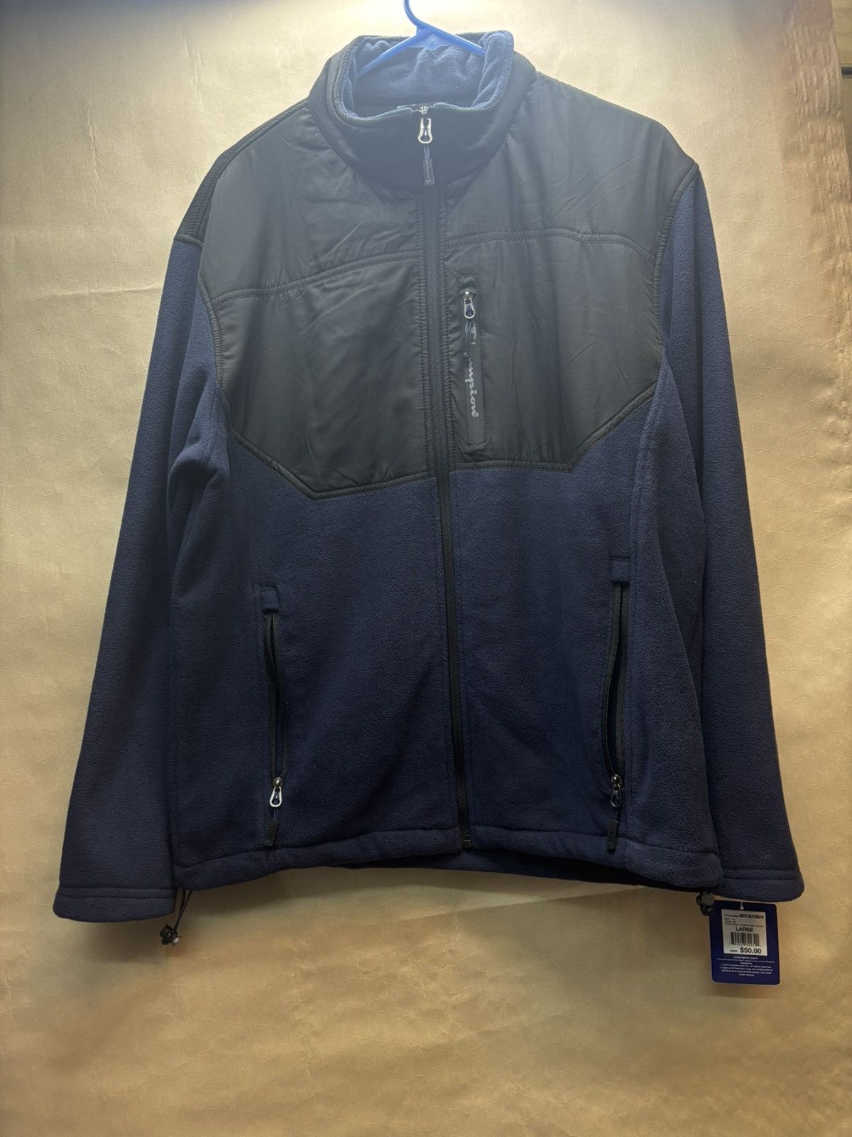 Champion Champion Navy Fleece Jacket w/ Nylon Panels – Outdoor/Street Size US L / EU 52-54 / 3 - 1 Thumbnail