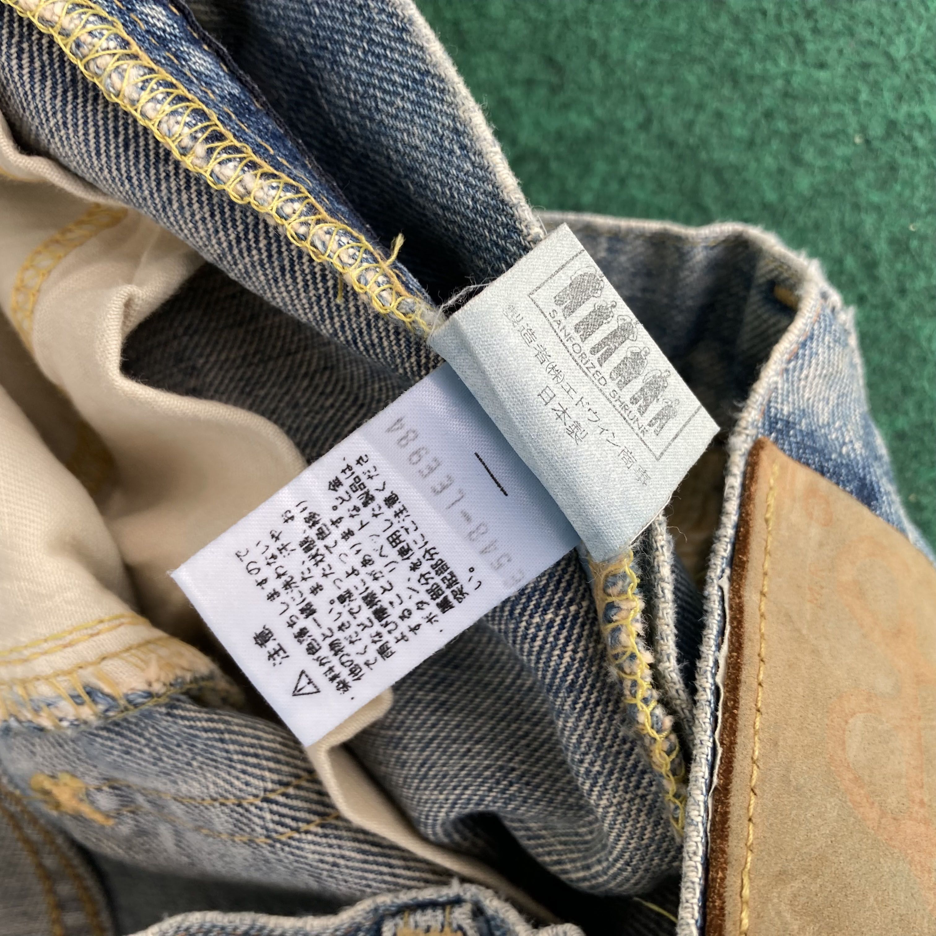 Japanese Brand Vtg Lee Rider Faded Japan Ripped Selvedge Redline Jeans Size US 29 - 8 Thumbnail
