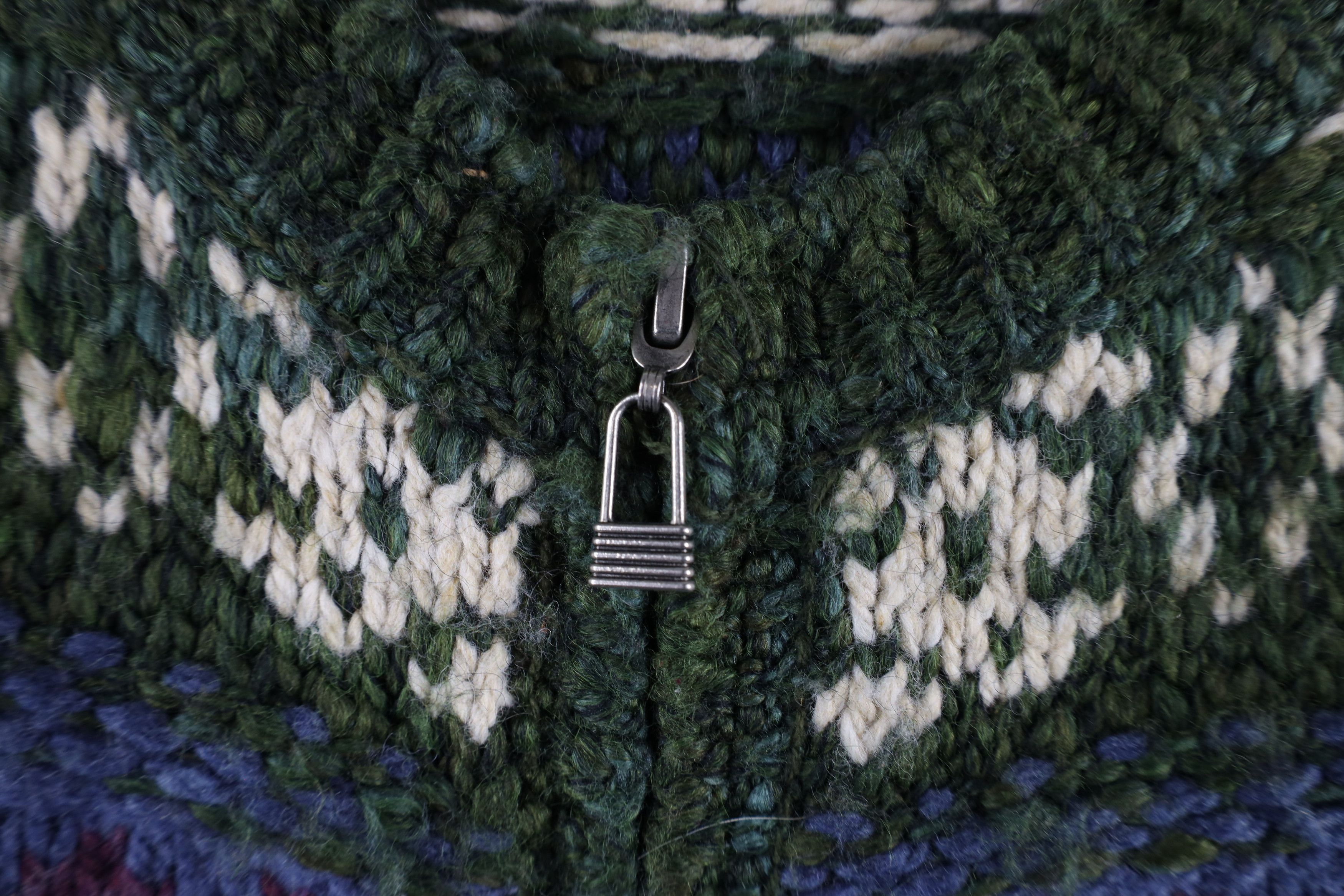 Vintage Vintage 90s Blend Fair Isle Knit Full Zip Cardigan Sweater Size XL / US 12-14 / IT 48-50 - 4 Thumbnail