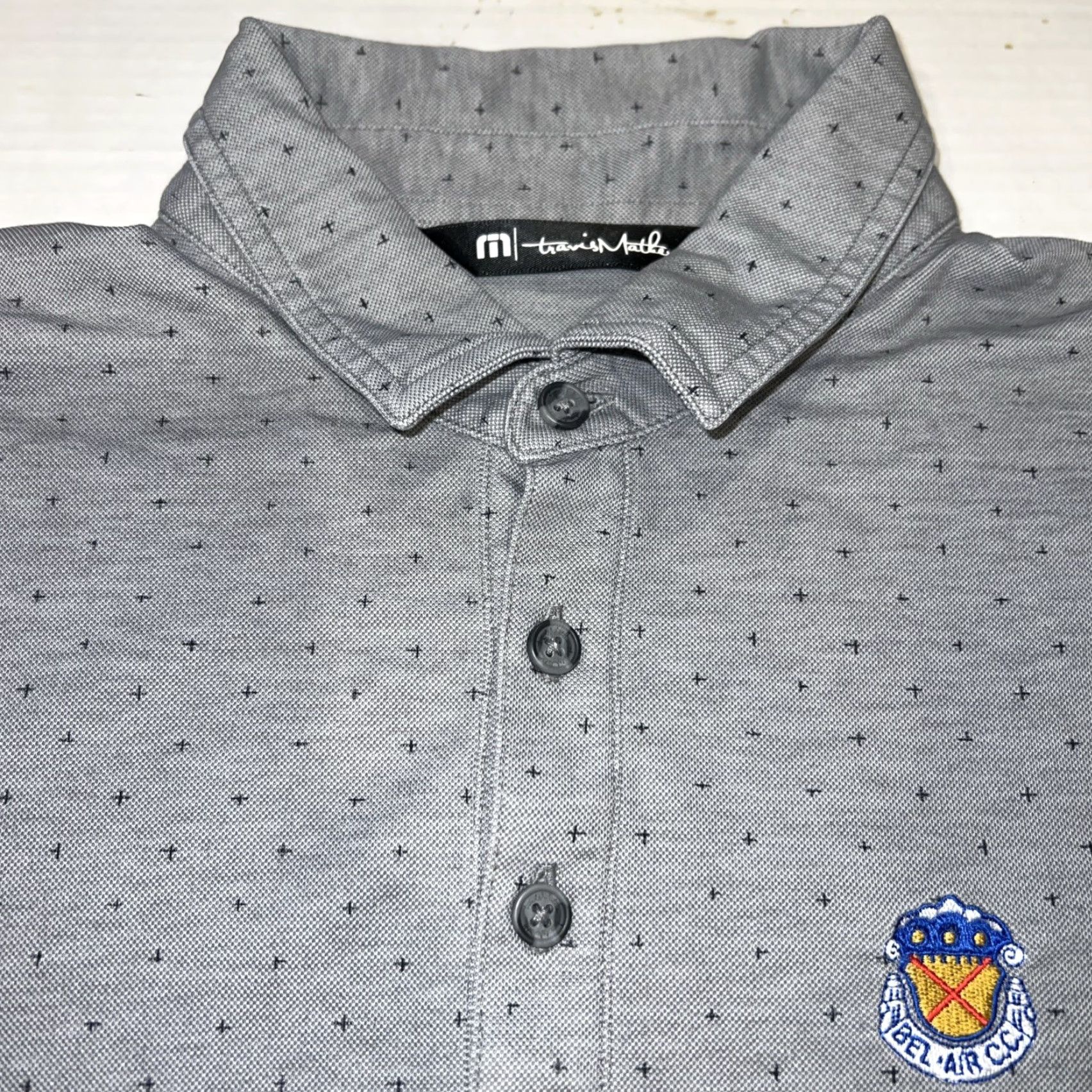 TravisMathew VINTAGE Travis Mathew Polo Shirt Men's Golf Bel Air Country Club BACC Gray 100% Cotton Short Sleeve Embroidered Logo Size S Size US S / EU 44-46 / 1 - 2 Thumbnail