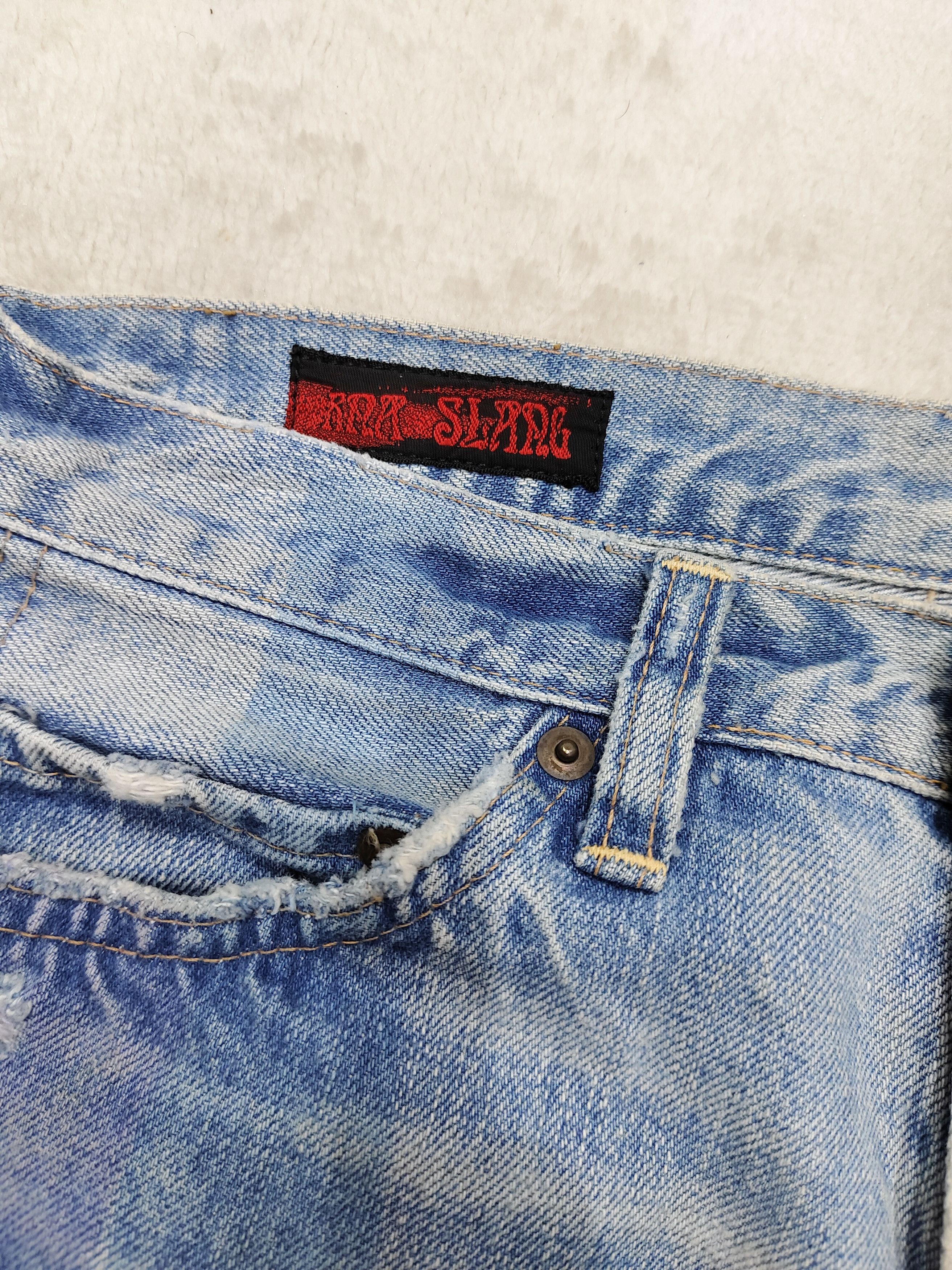 Hysteric Glamour 00s RNA.Inc🇯🇵 Hand Painted Lines Pacthwork Destroyed Jeans Size US 29 - 5 Thumbnail