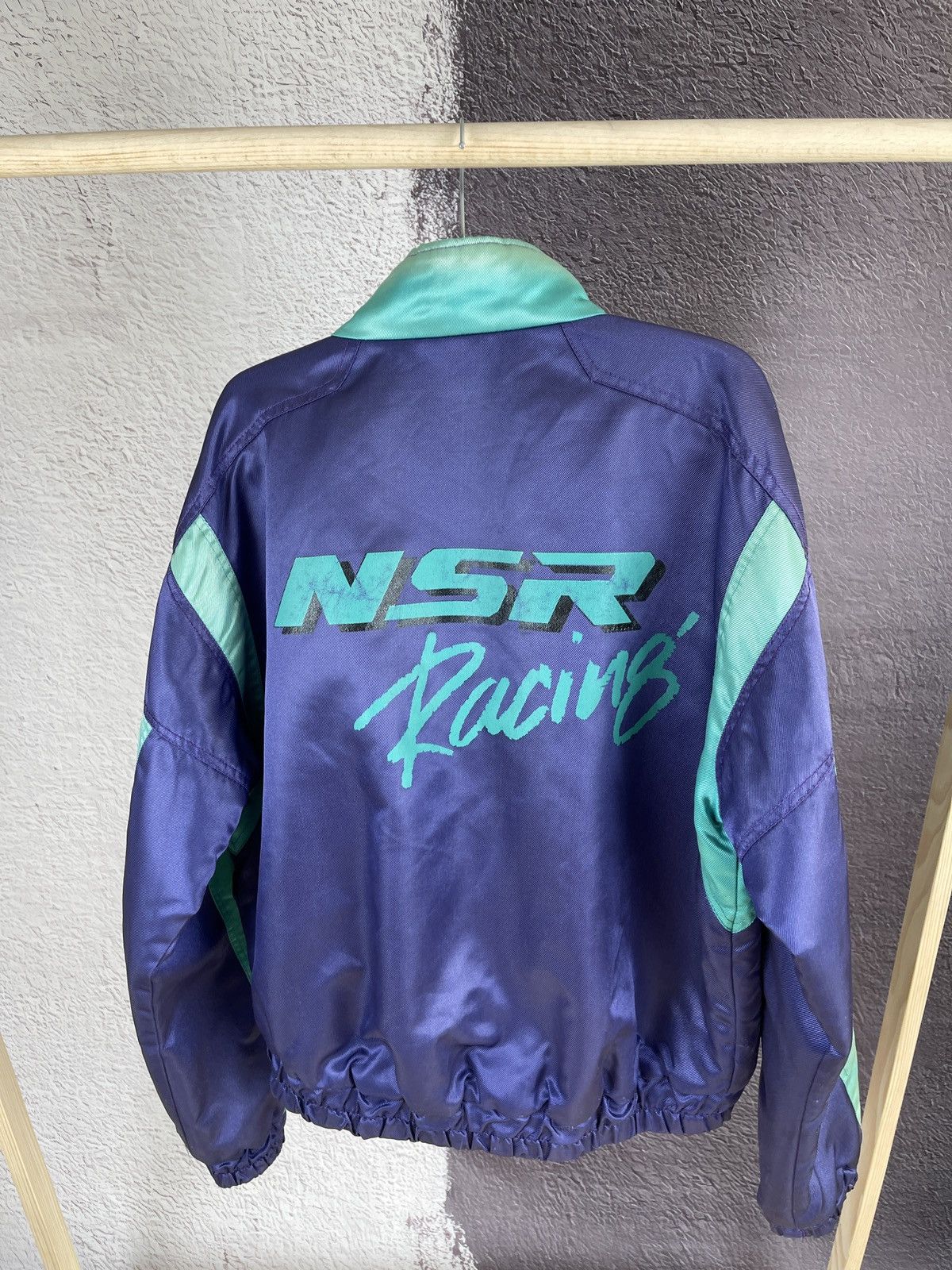 Vintage 70s NSR racing colour blocked cropped jacket