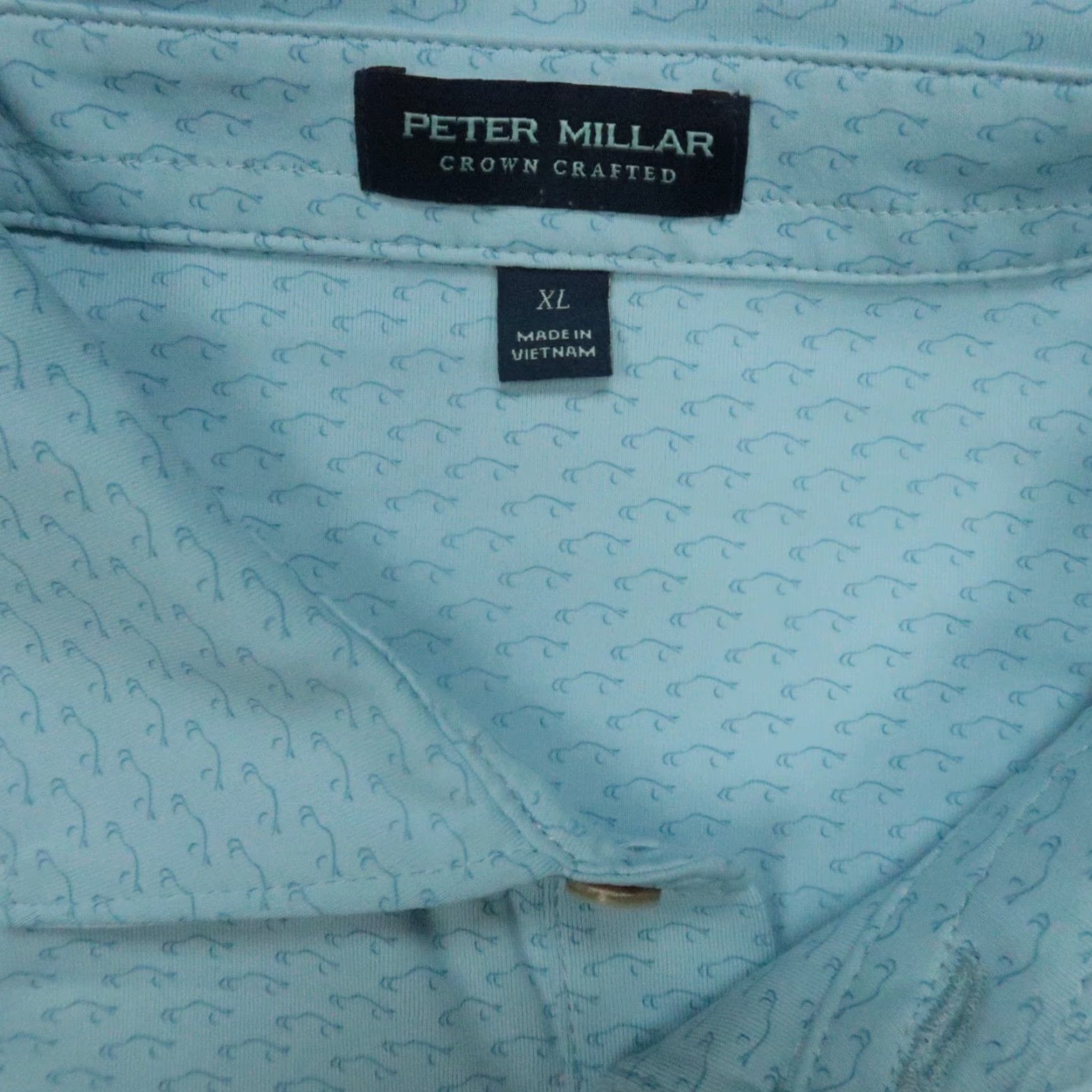 Peter Millar Peter Millar Shirt Men XL Blue Spicer Performance Jersey Polo Shirt Casual Golf breathable Lightweight Stretch Athletic Summer Comfort Size US XL / EU 56 / 4 - 3 Thumbnail