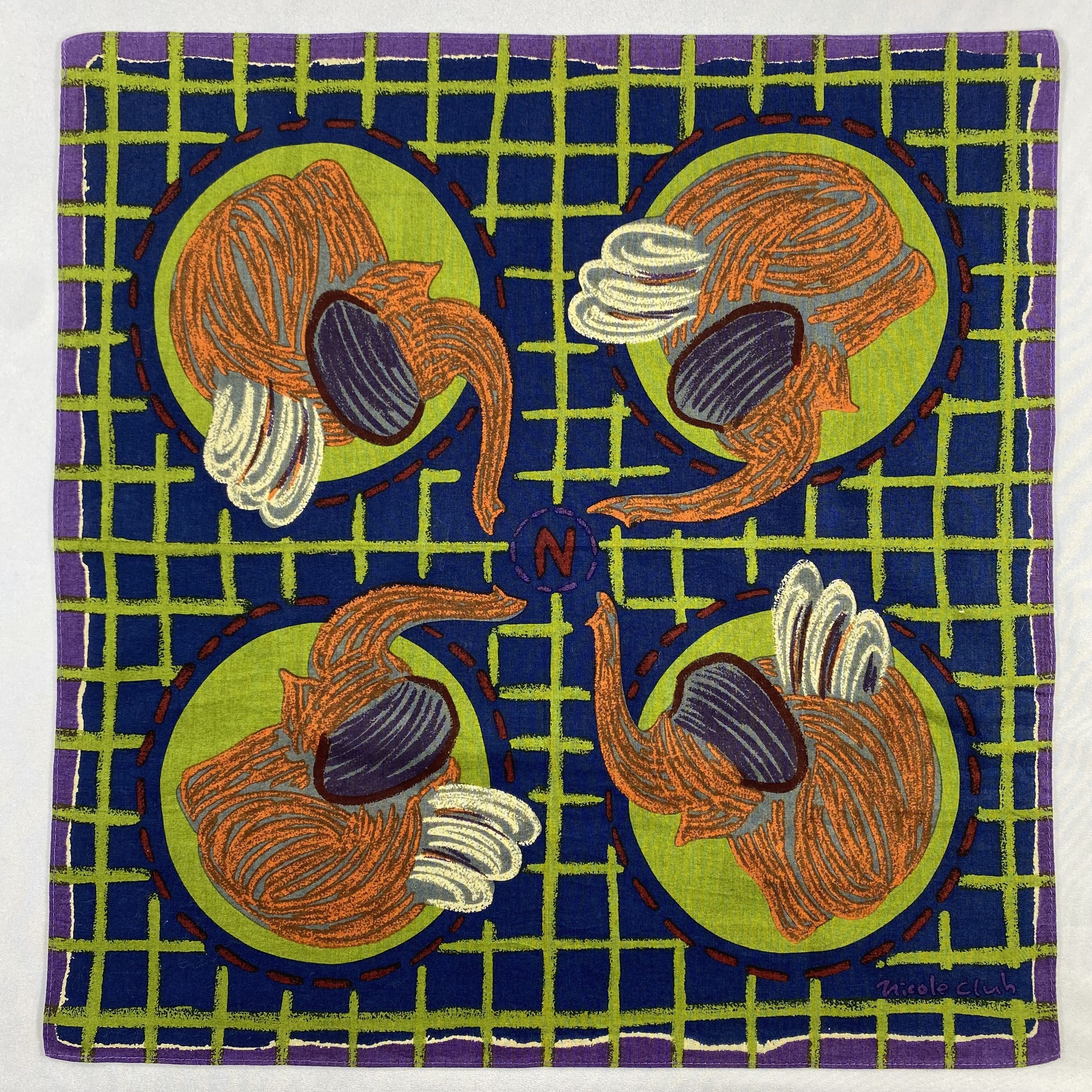 Japanese Brand × Vintage Nicole Club Handkerchief / Neckerchief / Bandana-P1712 Size ONE SIZE - 1 Thumbnail