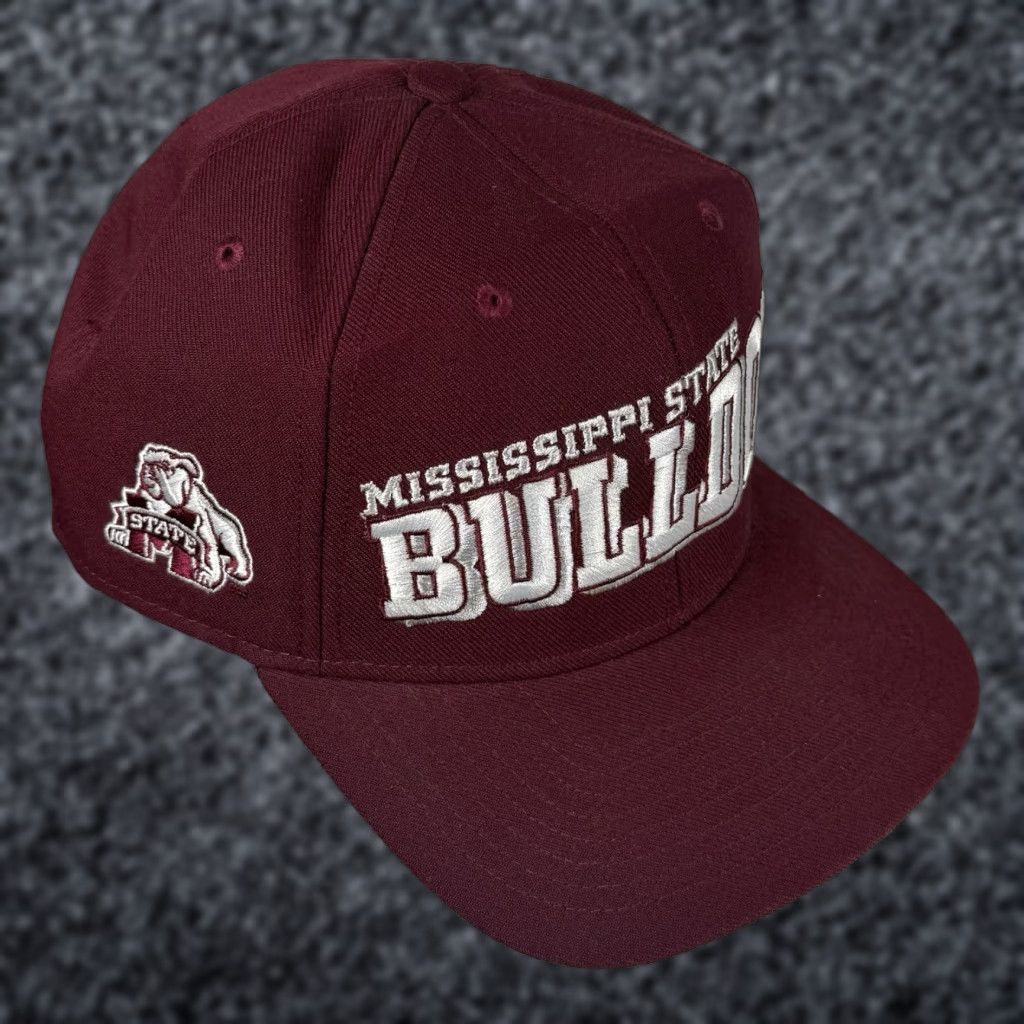 Nike VTG Nike Mississippi State Bulldogs Snapback Hat NCAA Men One Size Red Snapback Sports Cap Size ONE SIZE - 1 Thumbnail