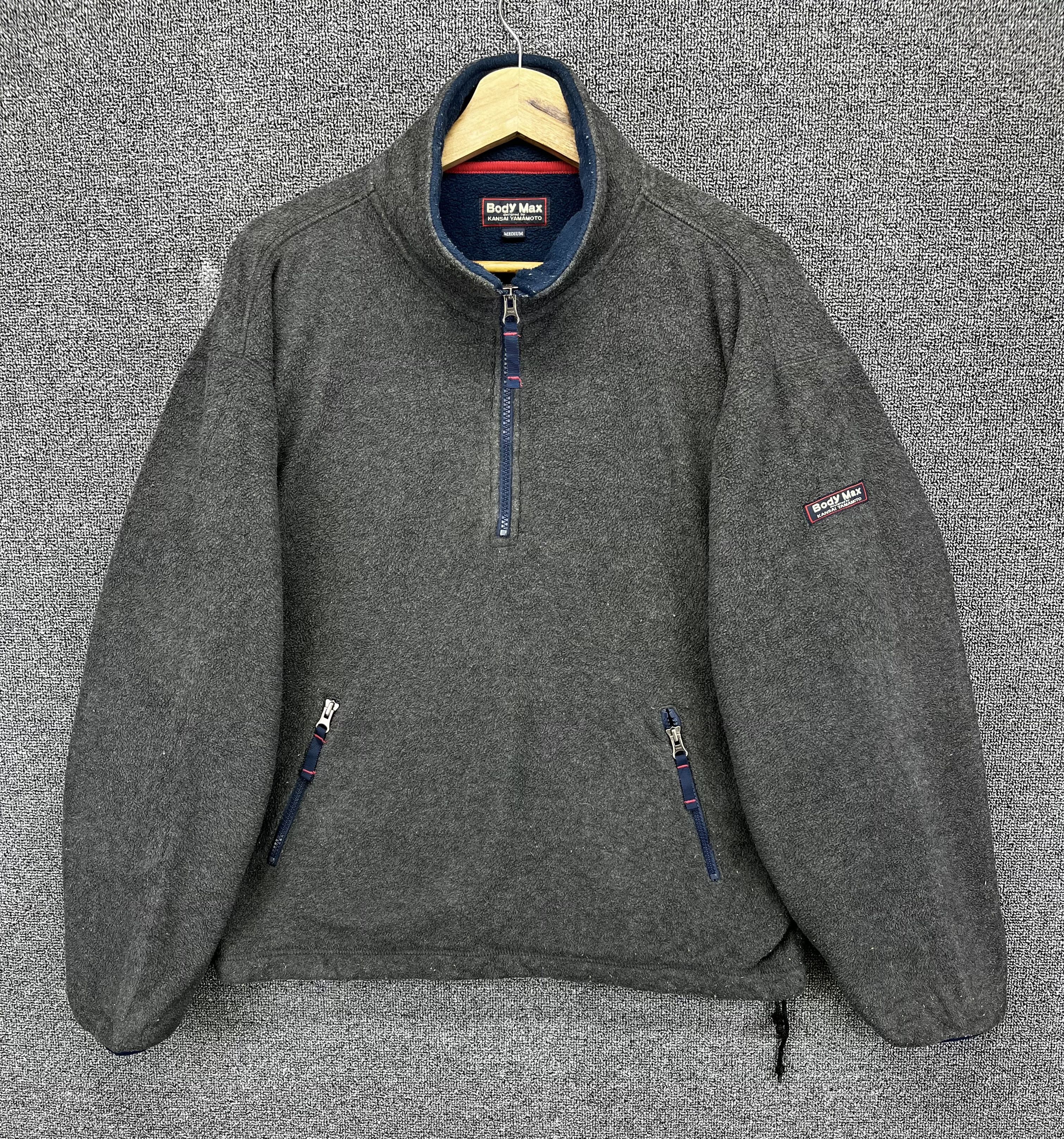 Vintage Kansai Yamamoto Half Zipper Rare Fleece Sweatshirts