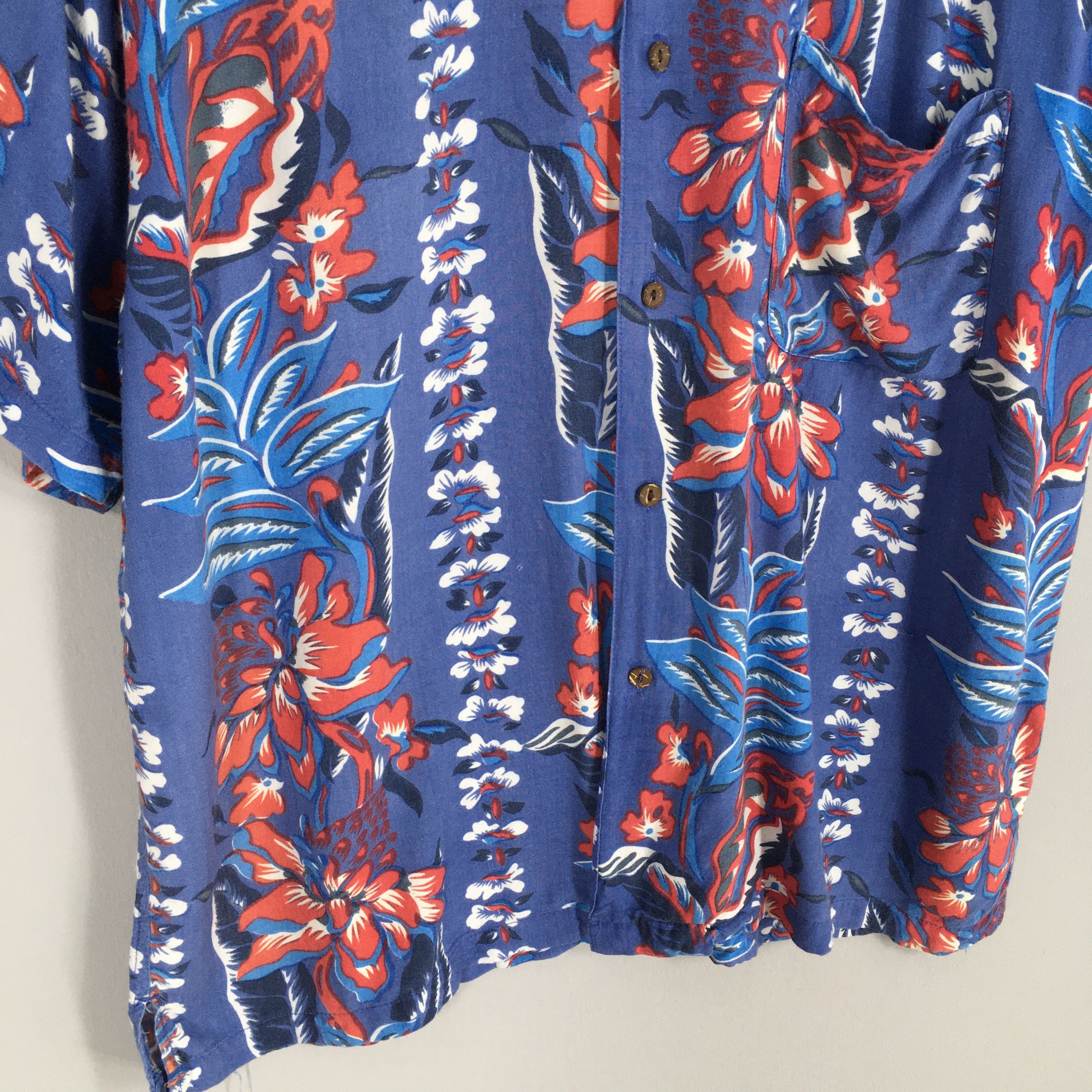 Vintage 90s Living Island Hibiscus Flower Tropical Hawaii Shirt Size US L / EU 52-54 / 3 - 4 Thumbnail