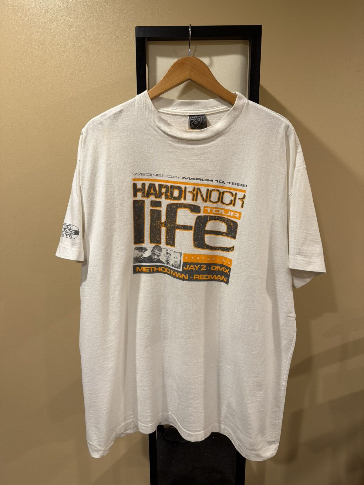 Vintage Vintage Jay Z DMX Hard Knock Life Ryde Die Tour ‘99 Rap Tee Size US XXL / EU 58 / 5 - 1 Thumbnail