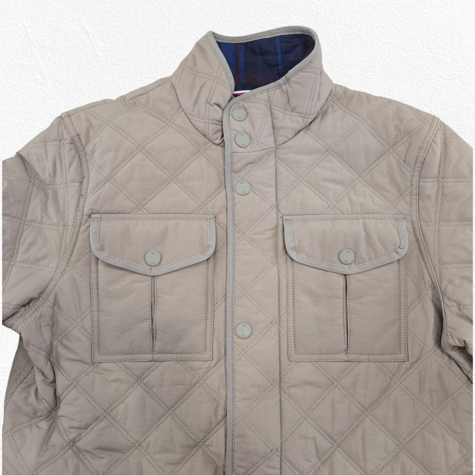 Tommy Hilfiger Tommy Hilfiger Quilted Barn Jacket Tan Plaid Lined Sze Large Size US L / EU 52-54 / 3 - 11 Thumbnail