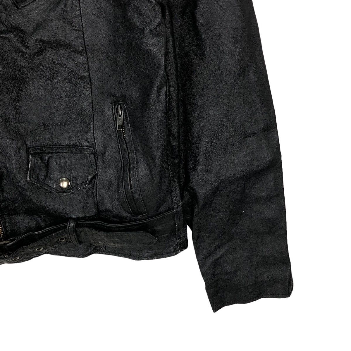 Japanese Brand 🔥VINTAGE BIKER DOUBLE BREAST LEATHER JACKET RED MOHICAN Size US L / EU 52-54 / 3 - 4 Thumbnail
