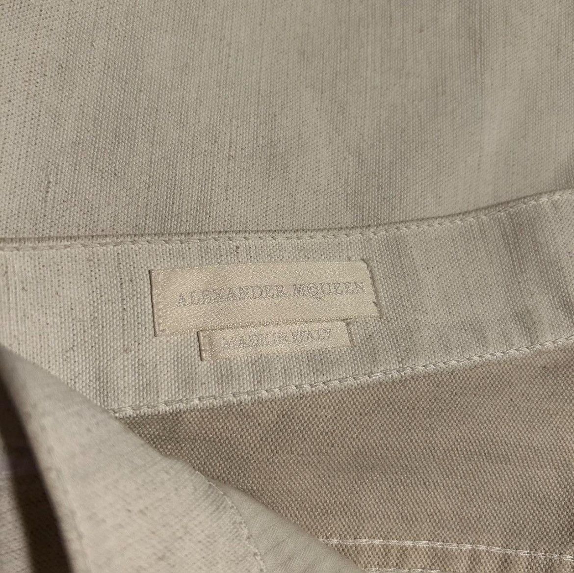 Alexander McQueen Alexander McQueen 2009 Painted Seam White Canvas Pants Size US 30 / EU 46 - 5 Thumbnail