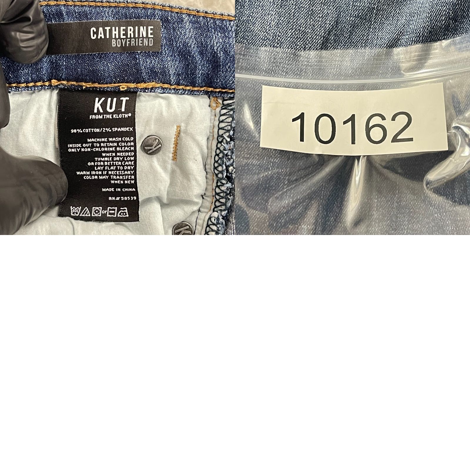 Vintage KUT from the Kloth Catherine Boyfriend Jeans Womens Size 4 Blue Denim Mid-Rise Jeans Size 27" / US 4 / IT 40 - 10 Thumbnail