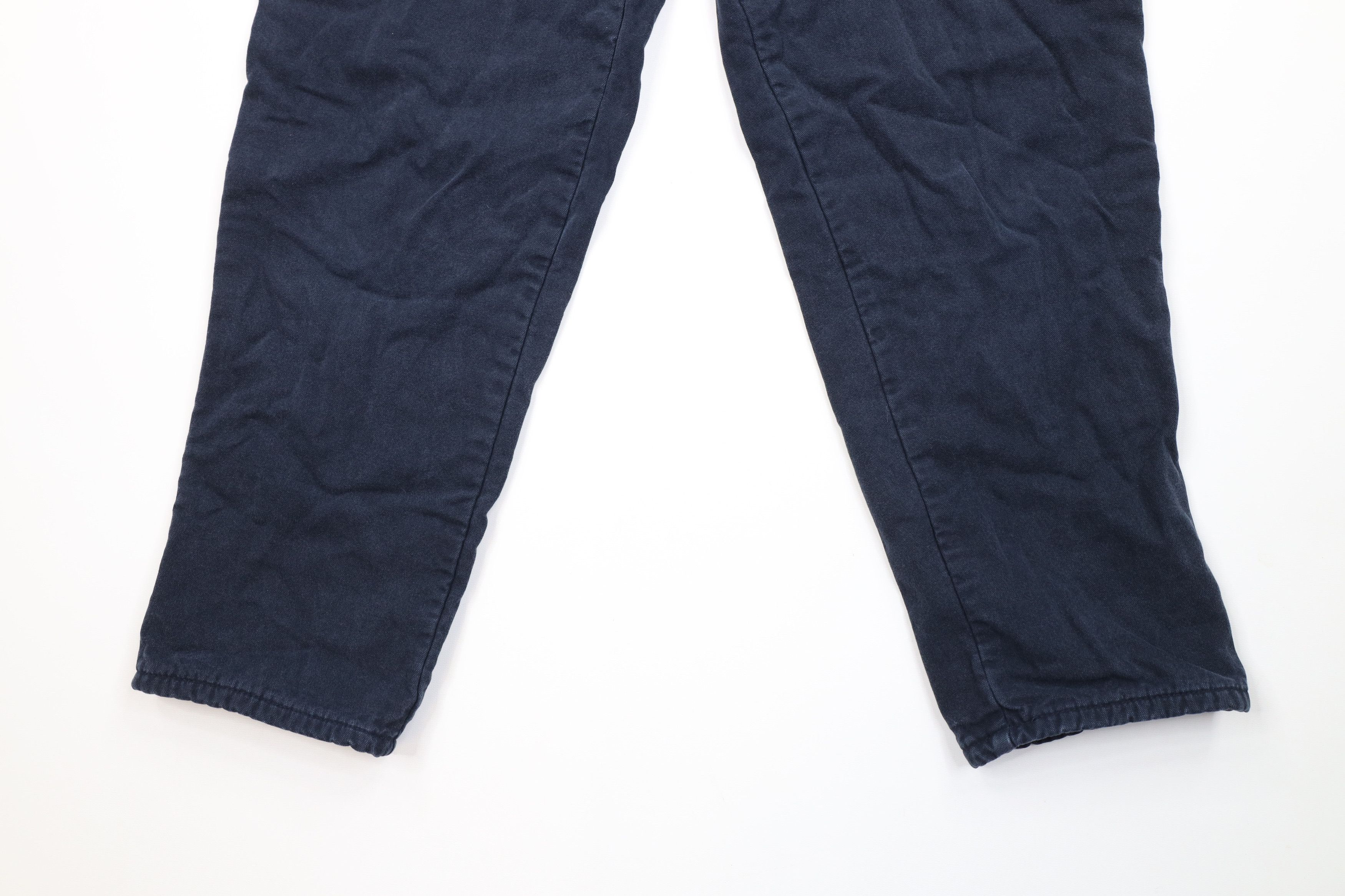 L.L. Bean Vintage 90s LL Bean Flannel Lined Canvas Pants Navy Blue USA Size 27" / US 4 / IT 40 - 5 Thumbnail