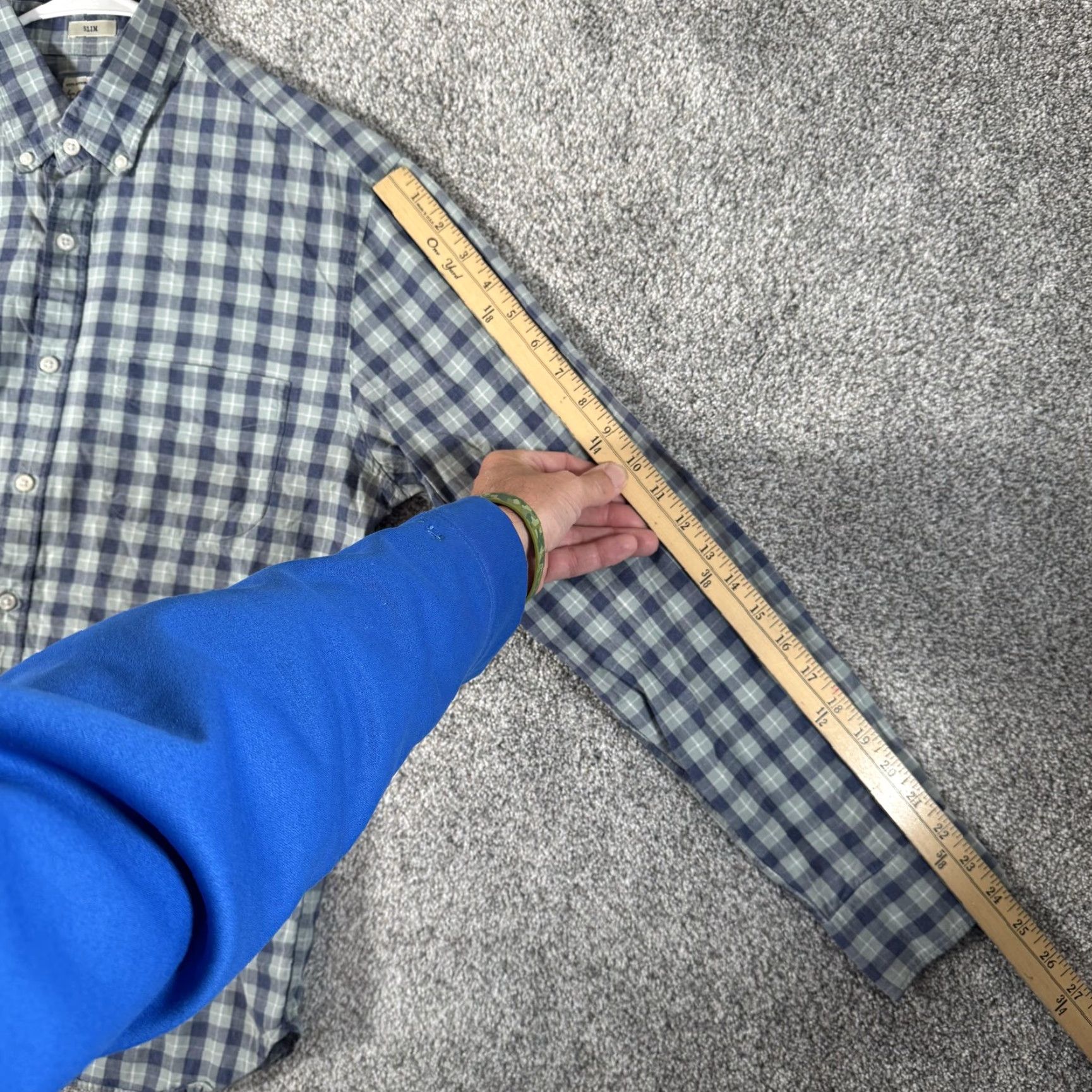 J.Crew **J.Crew Men's M Slim Fit Blue Green Plaid Button-Up Shirt** User: J.Crew Men's M Slim Fit Multicolor Plaid Button-Up Shirt Size US M / EU 48-50 / 2 - 4 Thumbnail