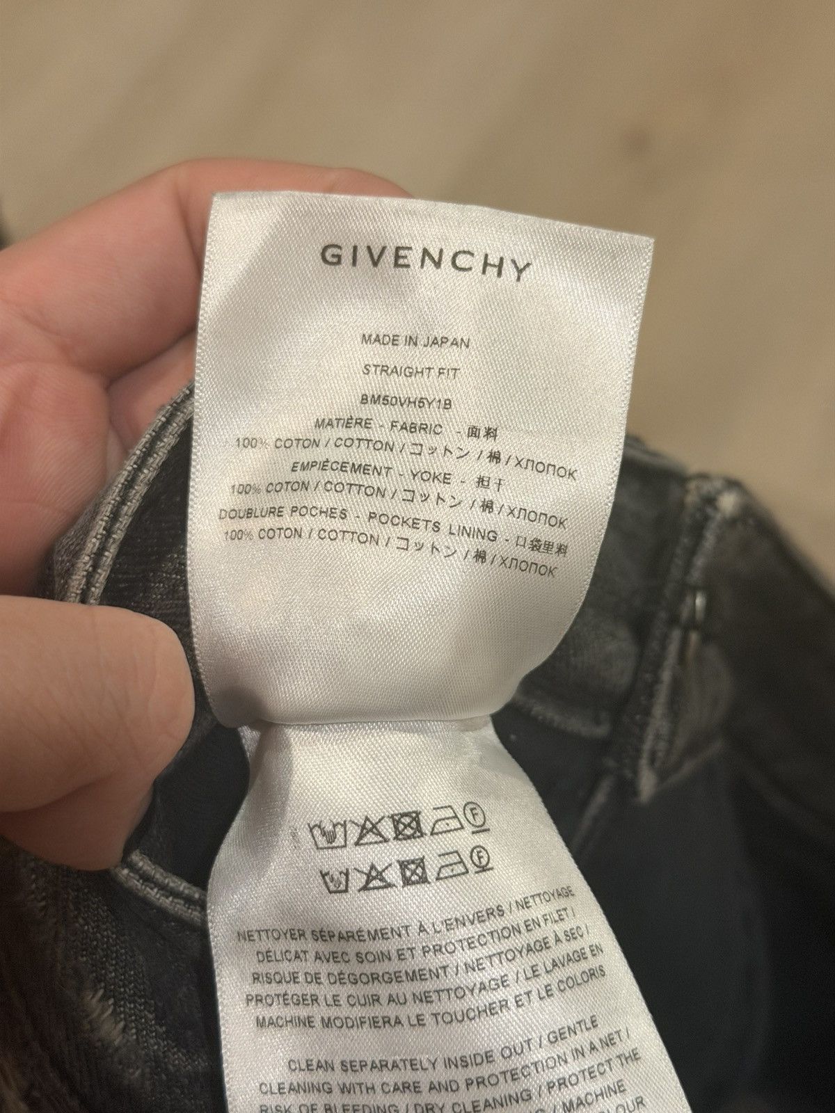 Givenchy Givenchy Moleskin Distressed Boro Denim Jeans Black Size US 33 - 6 Thumbnail