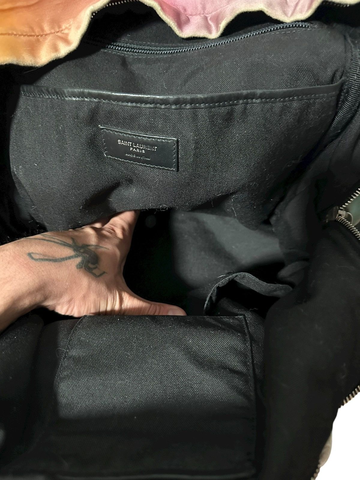 Saint Laurent Paris Saint Laurent 2018 Ombre Satin Faded Rainbow City Backpack Size ONE SIZE - 11 Thumbnail