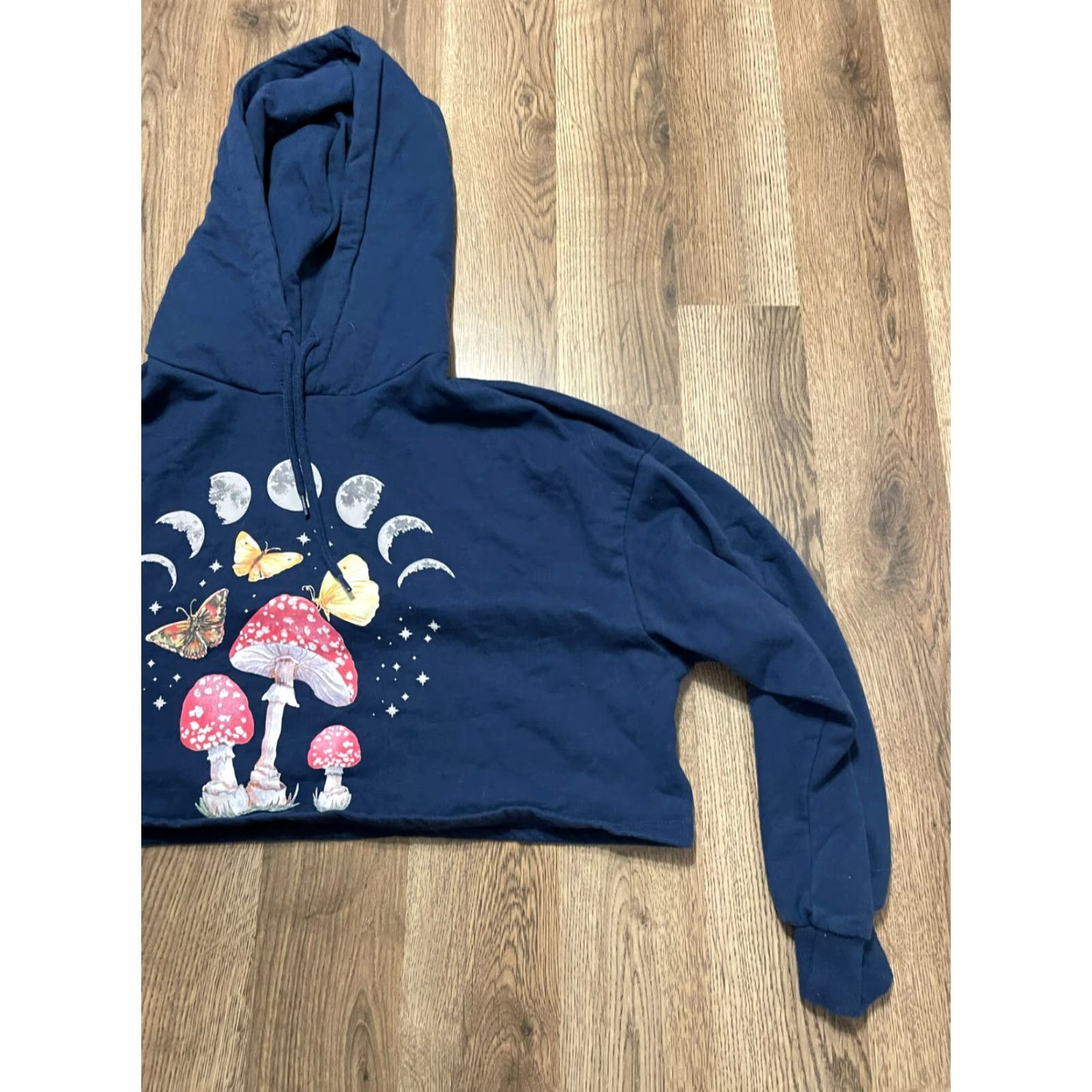 Vintage Mighty Fine Outfit Sweatshirt+Pants, Women's SM, Blue, Butterfly Mushroom Moons, Outfit/Set, Modern, Fall/Spring/Summer, Womens Size S / US 4 / IT 40 - 4 Thumbnail
