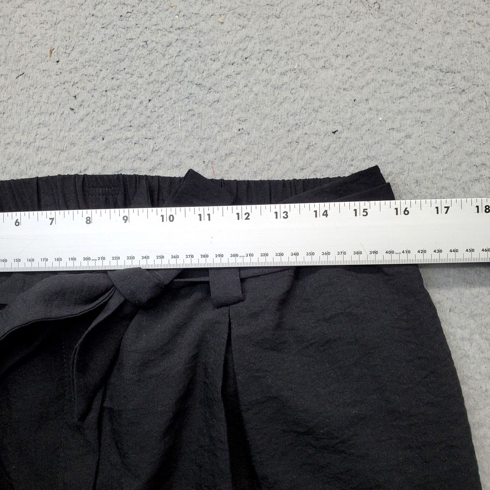 Vintage Chico's Paperbag Pants Women's 10R Black Pleated Utility Pocket Straight Leg Shirt Size 32" / US 10 / IT 46 - 6 Thumbnail