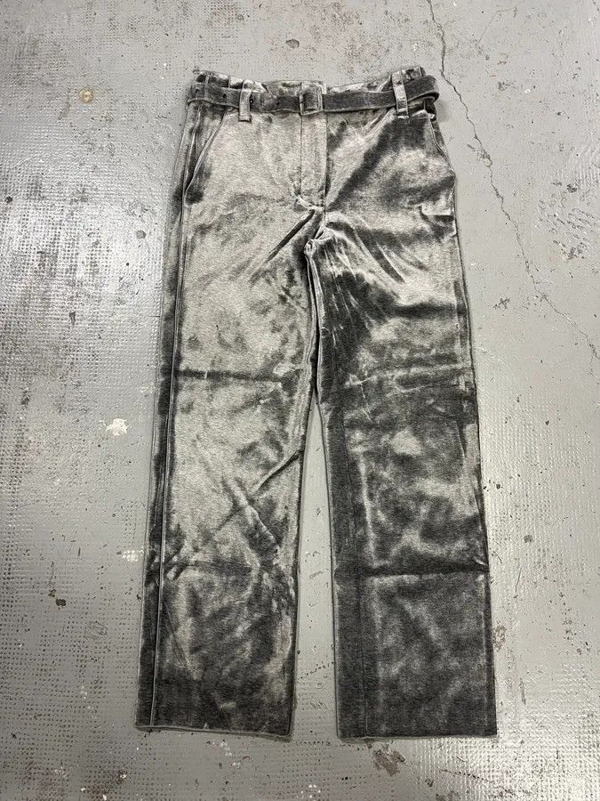 Giorgio Armani AW2018 Giorgio Armani Belted Wide Soft Grey Silver Pants Size US 30 / EU 46 - 5 Thumbnail