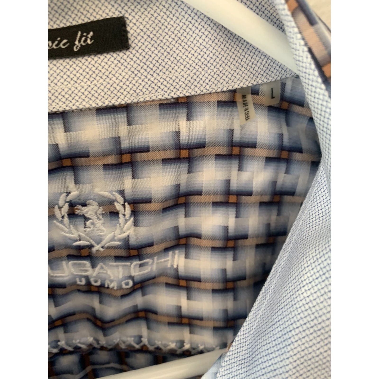 BUGATCHI MEN'S BUGATCHI Long Sleeve Button-Up Shirt, Large, Multicolor Geometric Casual Shirt, Breathable, Pockets Size US L / EU 52-54 / 3 - 3 Thumbnail