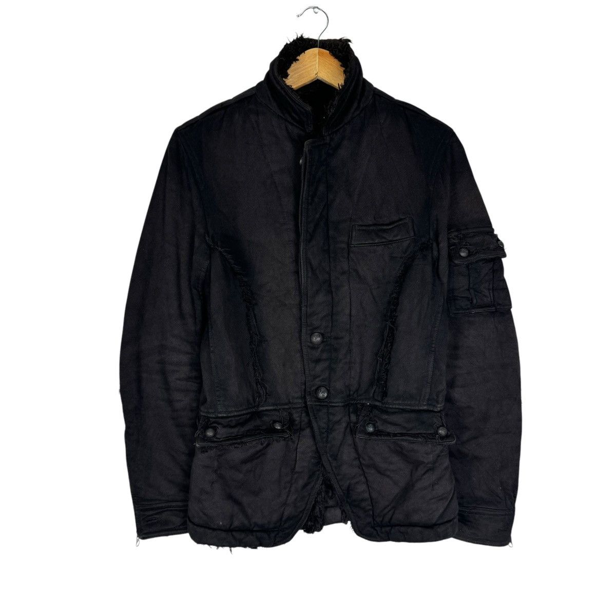 If Six Was Nine × Japanese Brand × Le Grande Bleu (L.G.B.) ☀️HAIB DECONSTRUCT SHERPA FADED BLACK JACKET Size US S / EU 44-46 / 1 - 1 Thumbnail