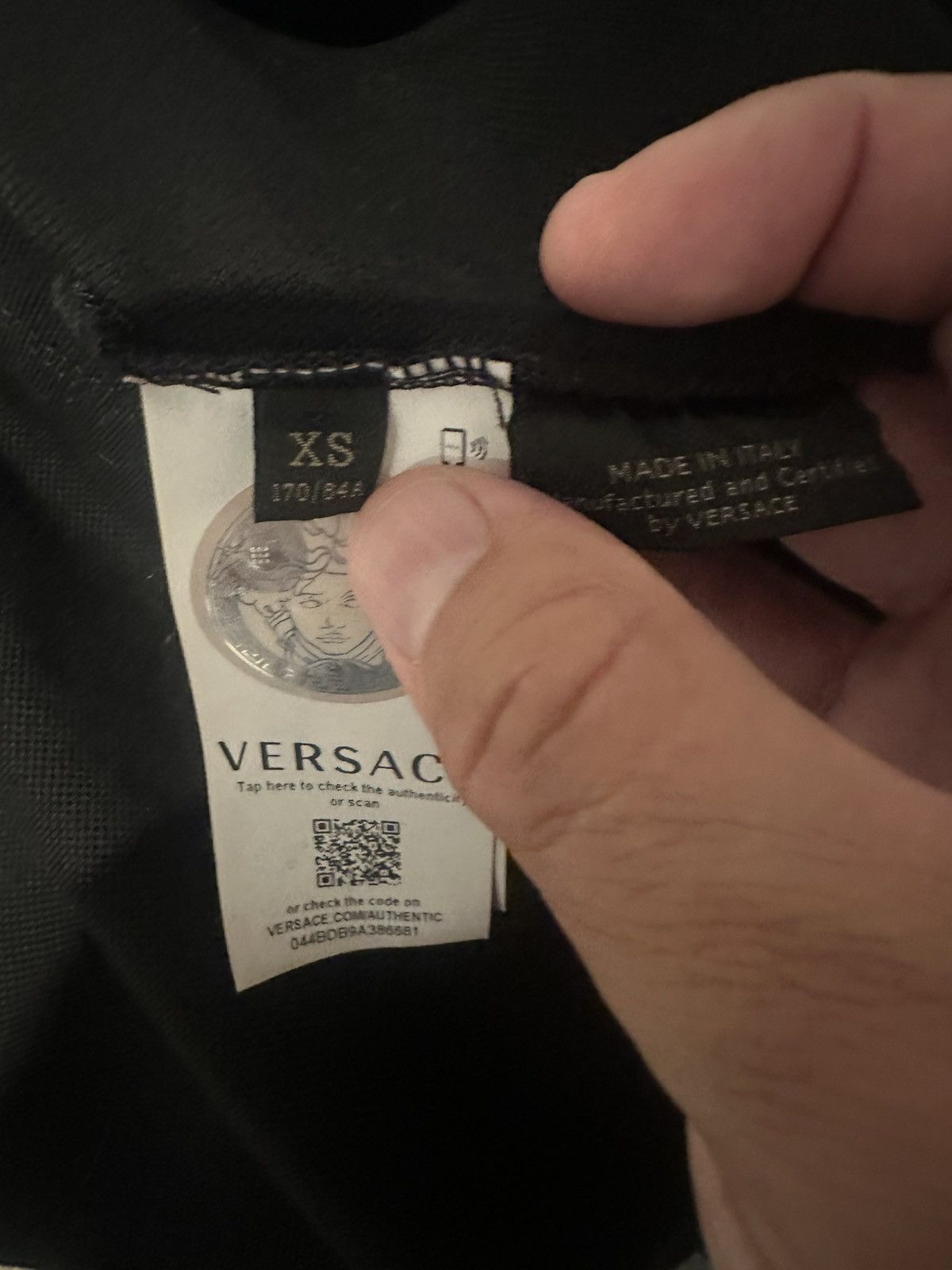 Versace Versace Baroque Collar Polo Black Gold Medusa Trim Small Size US XS / EU 42 / 0 - 7 Thumbnail