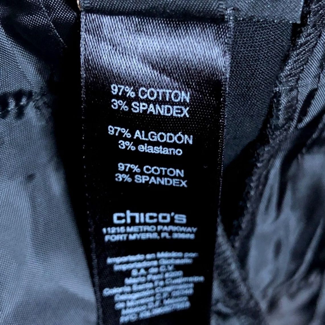 Vintage Chicos Womens Pants Black Mid Rise Crop Stretch 1 M Size 24" / US 00 / IT 34 - 6 Thumbnail