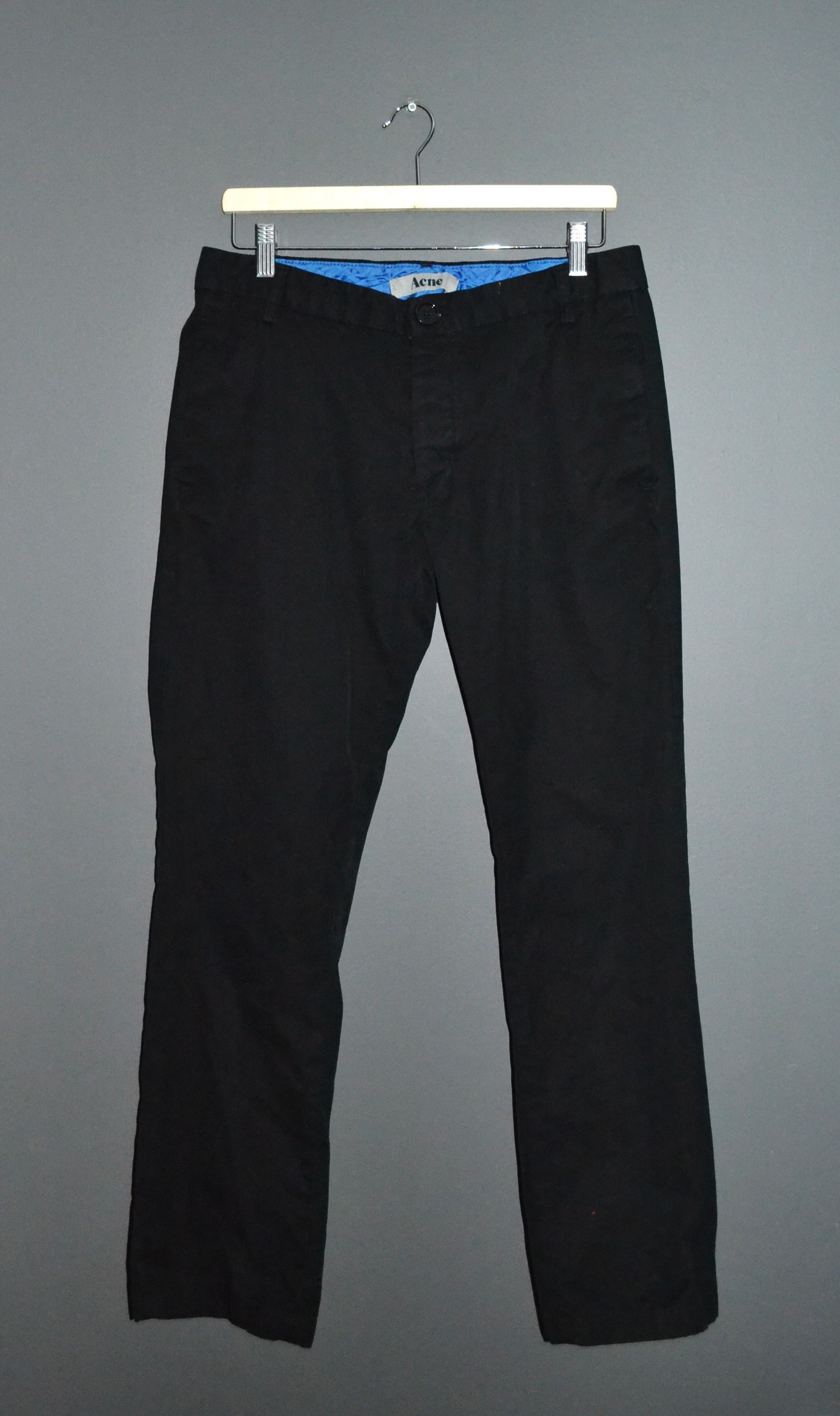 Acne Studios Acne Studios Guy Black 32 34 Cotton Pants Size US 32 / EU 48 - 1 Thumbnail