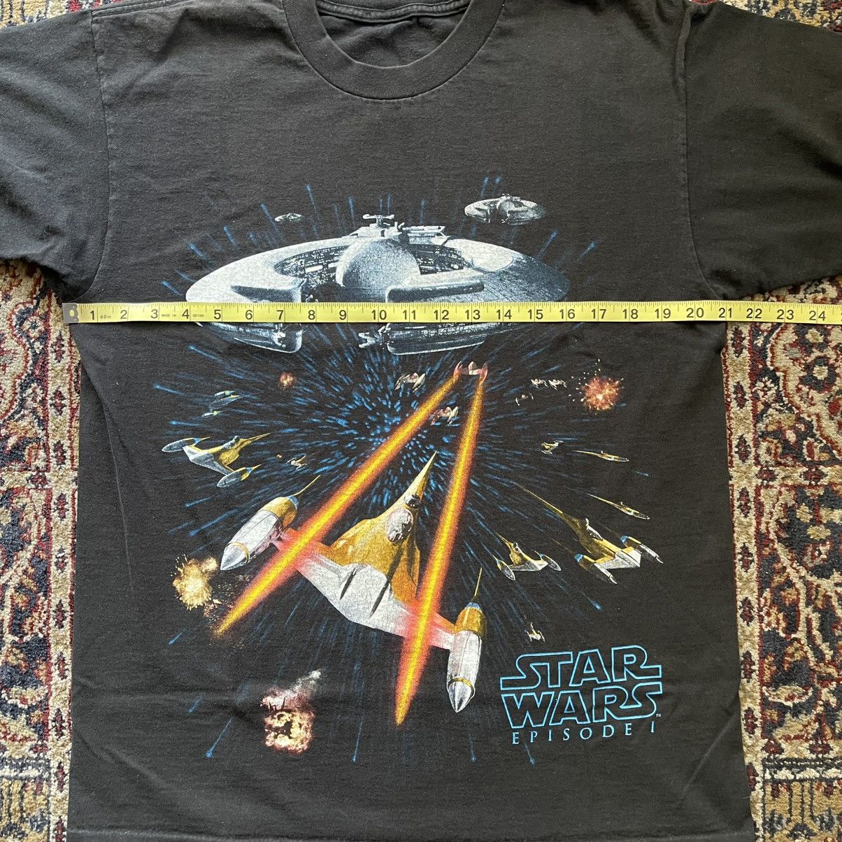 Vintage Vintage Distressed Star Wars Episode I Tshirt Tee 90s size L Size US L / EU 52-54 / 3 - 7 Thumbnail