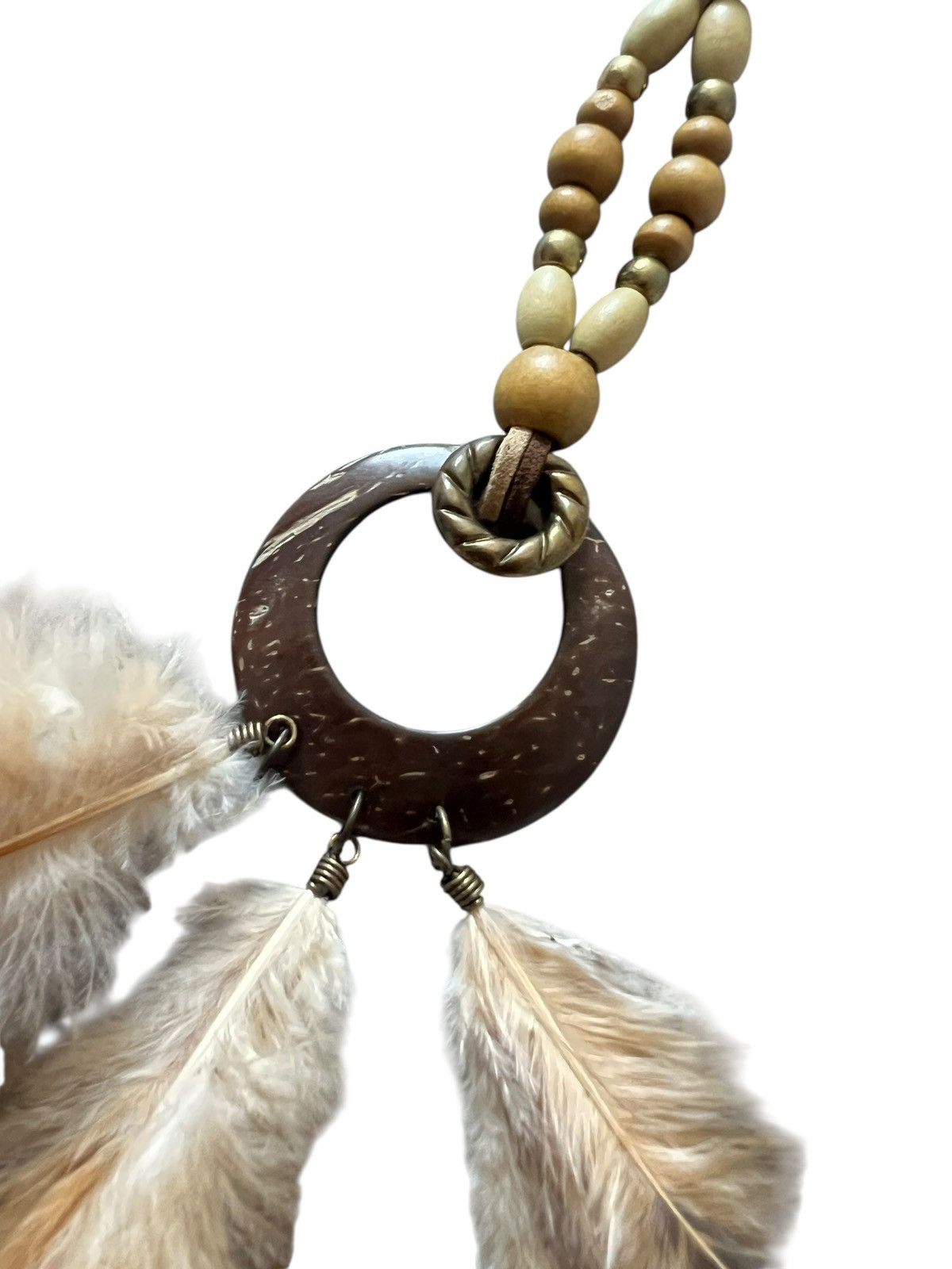 GOA 1990s GOA Ethnic Tribal Feather Necklace Size ONE SIZE - 4 Thumbnail