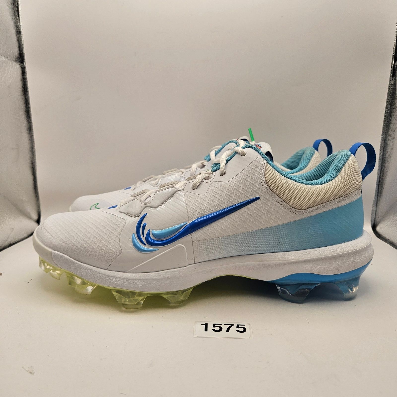 Nike NIKE MEN'S 12 FORCE TROUT 9 MCS FRESH WHITE BLUE BASEBALL Size US 12 / EU 45 - 2 Thumbnail