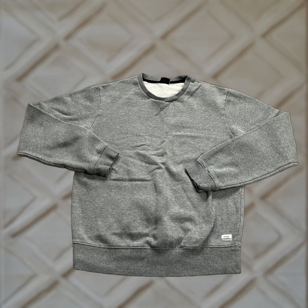 Vintage Spare Mens Small Solid Gray Crew Neck Fleece Pullover Sweatshirt Outdoor Casual Size US S / EU 44-46 / 1 - 1 Thumbnail
