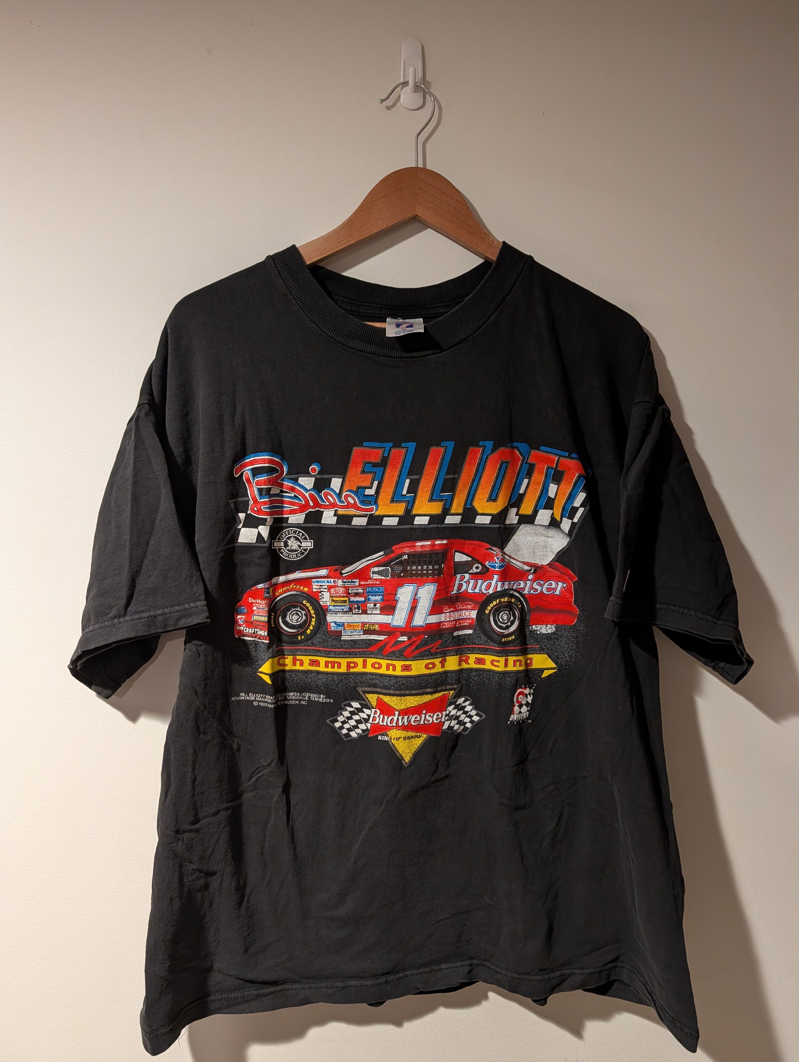 NASCAR Bill Elliott Budweiser NASCAR Vintage 1993 Logo 7 T-Shirt XL Size US XL / EU 56 / 4 - 1 Thumbnail