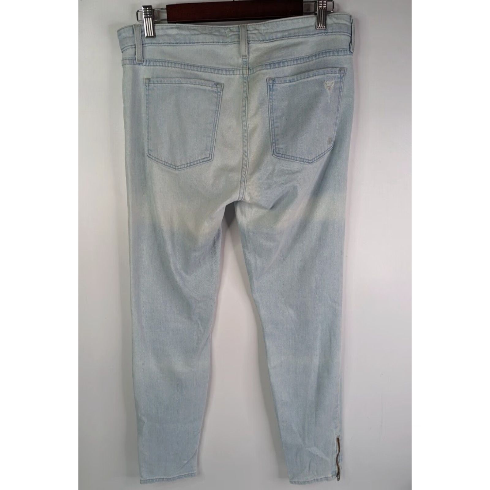 Vintage Fidelity Mila Zip Low Rise Ankle Slim Jeans Women’s 29 Light Washed Blue – Denim, 5-Pocket, Cotton Blend, Blue, Regular, Jeans, Womens Size 28" / US 6 / IT 42 - 4 Thumbnail