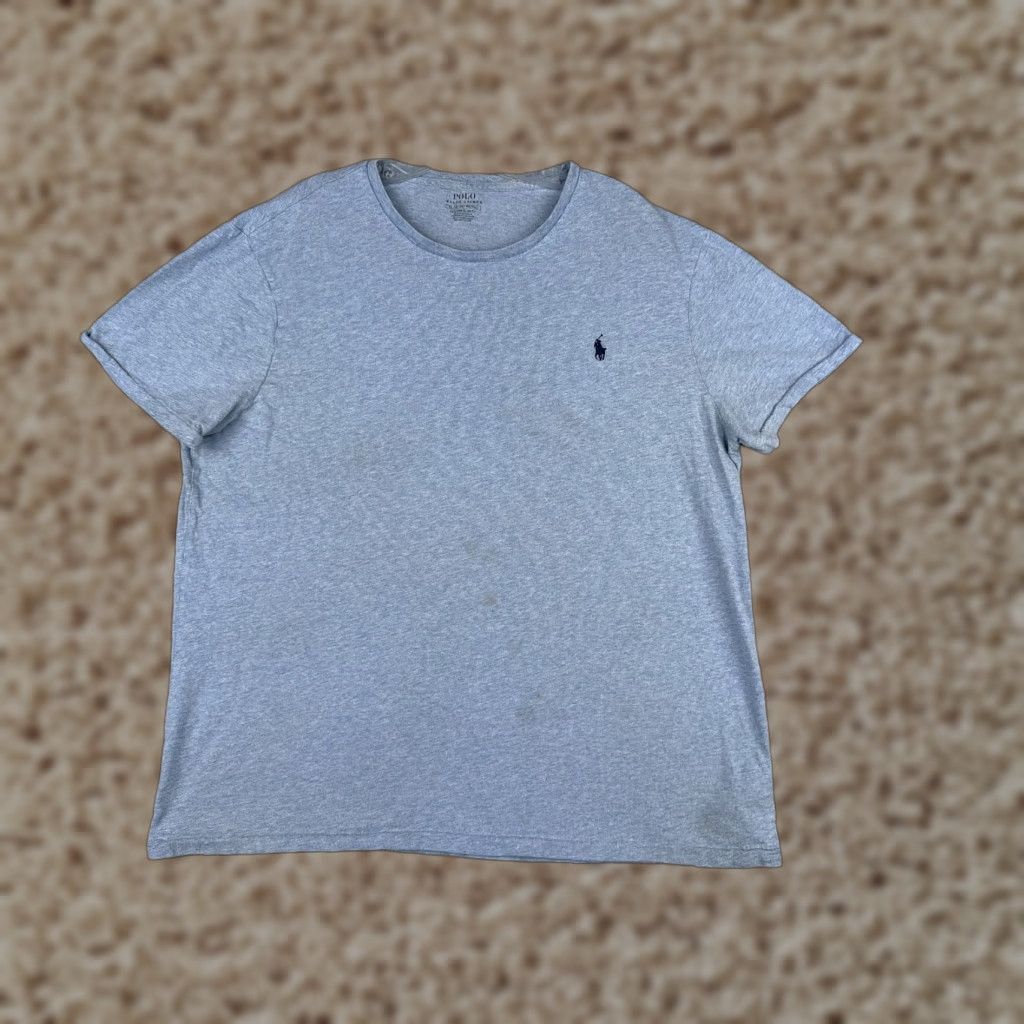 Ralph Lauren VINTAGE Ralph Lauren Polo Shirt Men XL Blue Cotton Jersey Embroidered Logo Slim Fit Crew Neck Short Sleeve 90s Sports Classic Designer Size US XL / EU 56 / 4 - 1 Thumbnail