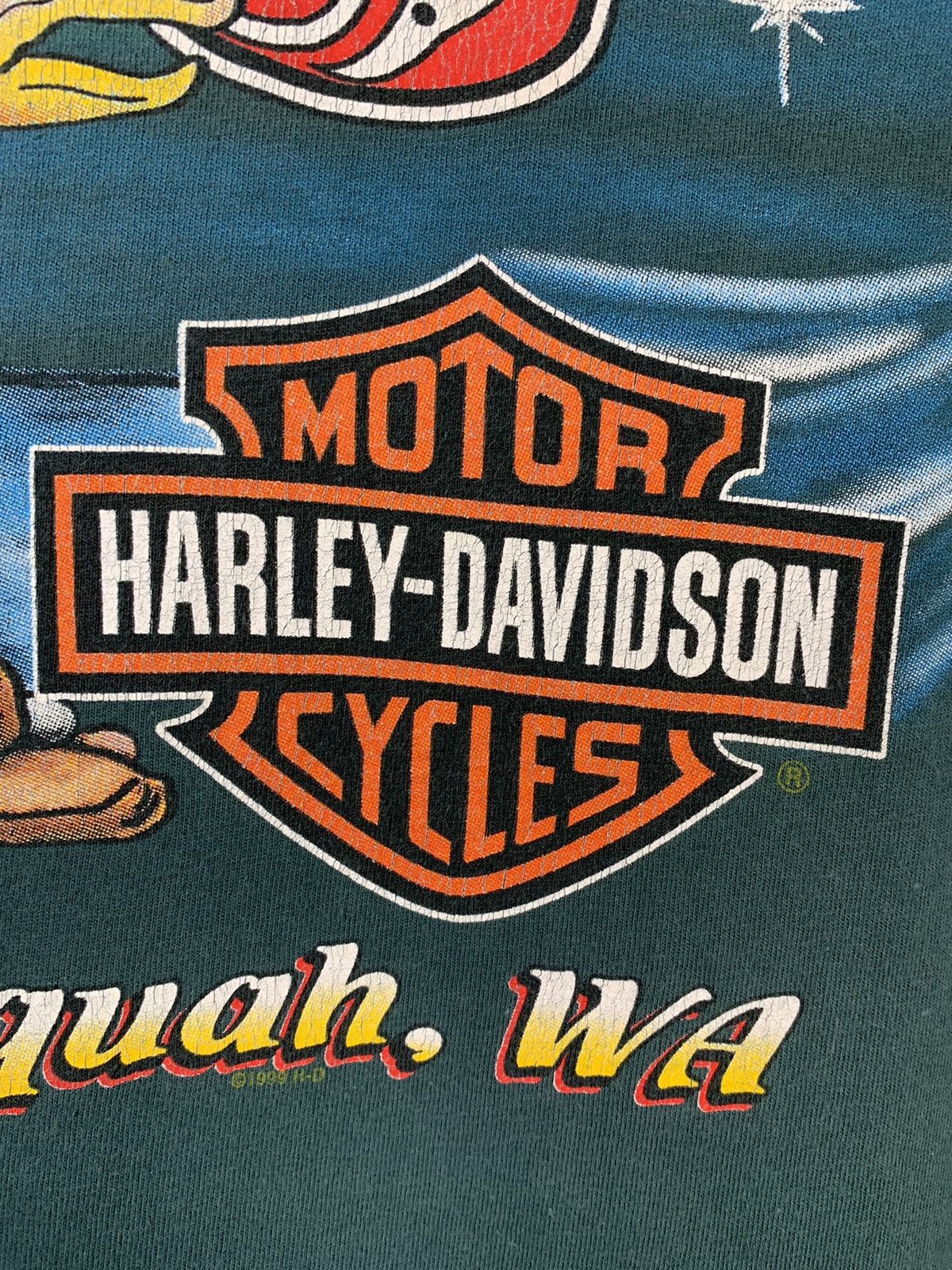 Harley Davidson × Vintage Vintage 90s Harley Davidson Eastside Made in Usa T-shirt Size US L / EU 52-54 / 3 - 25 Thumbnail