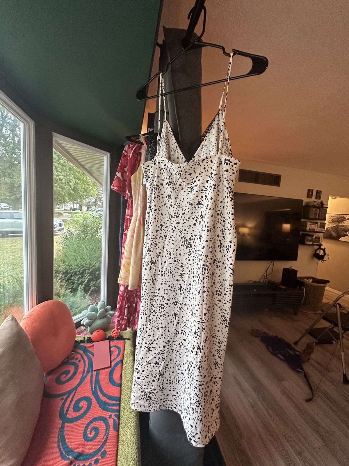 Target Basics Leopard Print Cami Lace Slip Dress Size M / US 6-8 / IT 42-44 - 3 Thumbnail