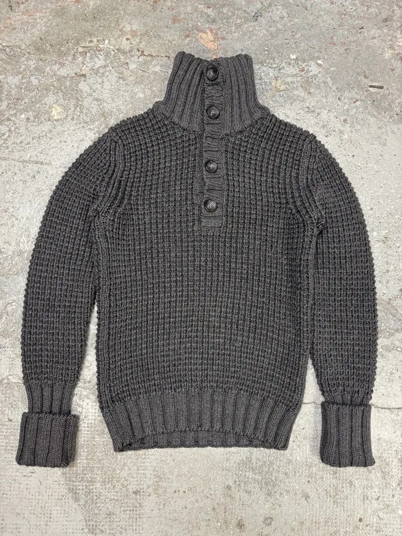 Dolce & Gabbana × Vintage 2000s Dolce & Gabbana Quilted Wool Buttoned Sweater Size US M / EU 48-50 / 2 - 3 Thumbnail
