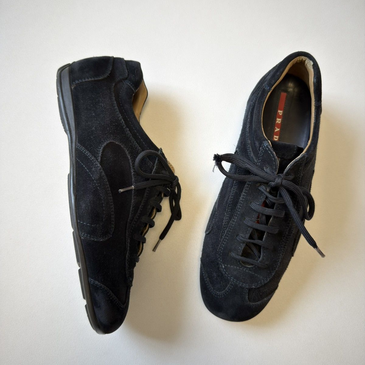 Prada OG Black Suede ‘Montecarlo’ Sneakers Size US 8 / EU 41 - 16 Thumbnail