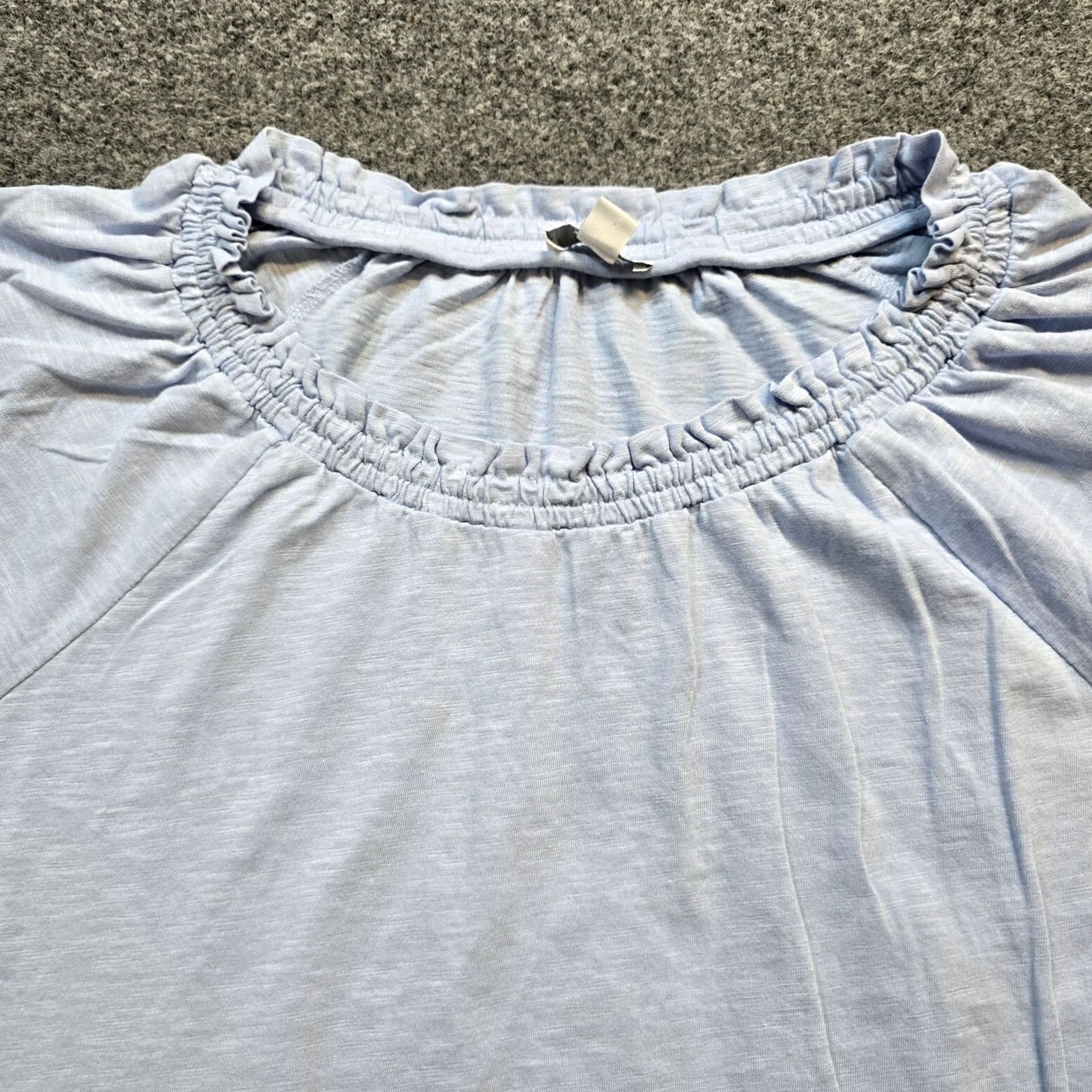 J. Jill J. Jill Top Womens Medium Blue Round Neck 3/4 Sleeve Boxy Stretch Casual Basic Shirt Women M Blue Round Neck Boxy Stretch Basic -J. Jill- Size M / US 6-8 / IT 42-44 - 2 Thumbnail