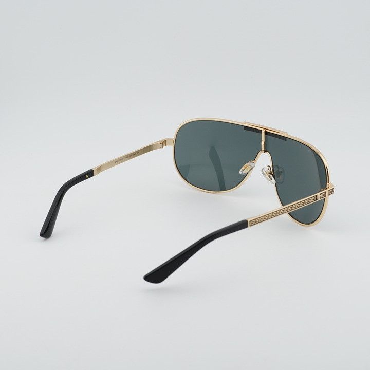 Versace Versace VE2293 1002/87 Square Sunglasses - Gold Frame, Grey Size ONE SIZE - 3 Thumbnail