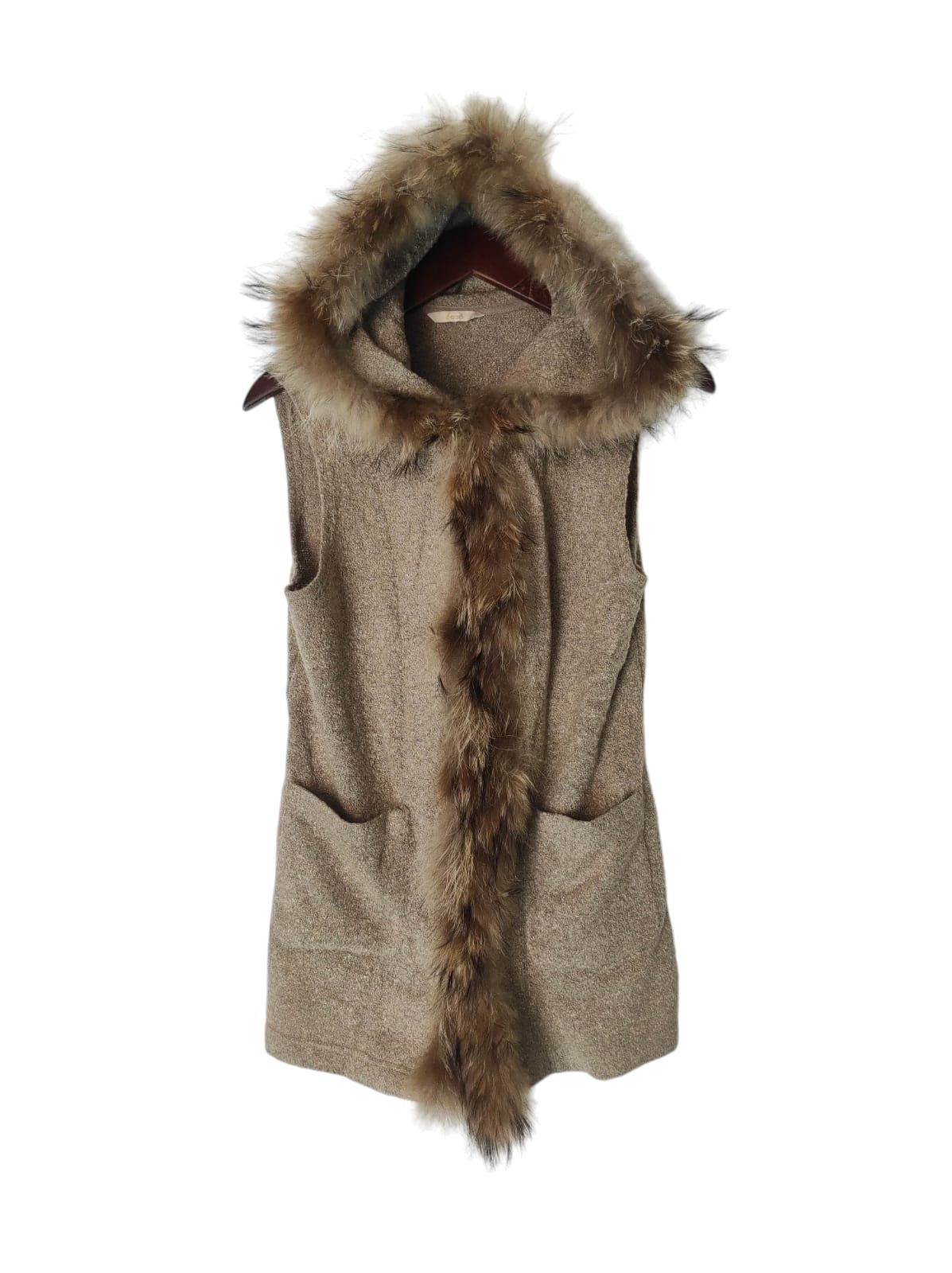 Aran Isles Knitwear SOOS Knit Zip Fur Raccon Hoodie IfSixWasNine LGB style Size S / US 4 / IT 40 - 1 Thumbnail