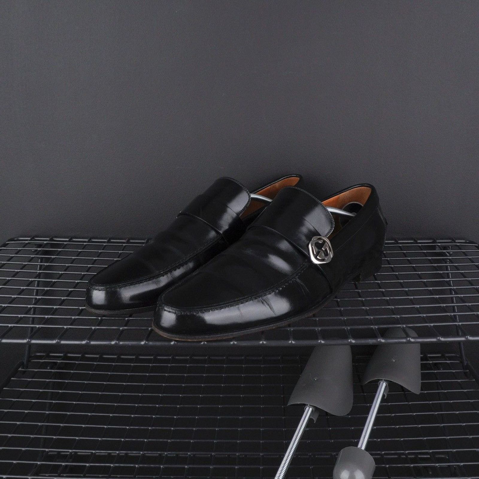 Gucci GG Classic Black Leather Loafers Shoes, Men's (Size 7)